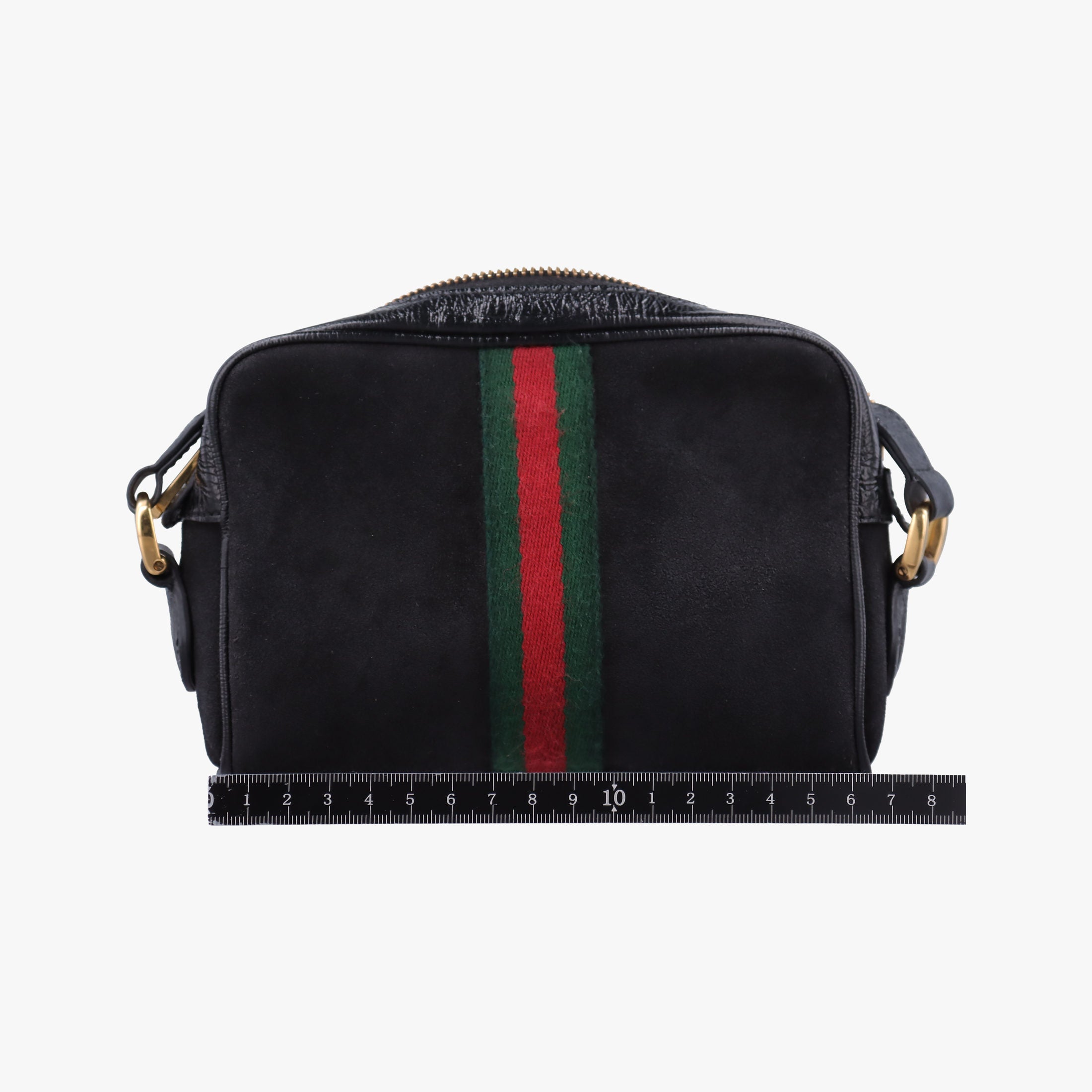 Pre-owned Gucci Ophidia Black Suede×leather 517350 shoulderbag | stylenewstar