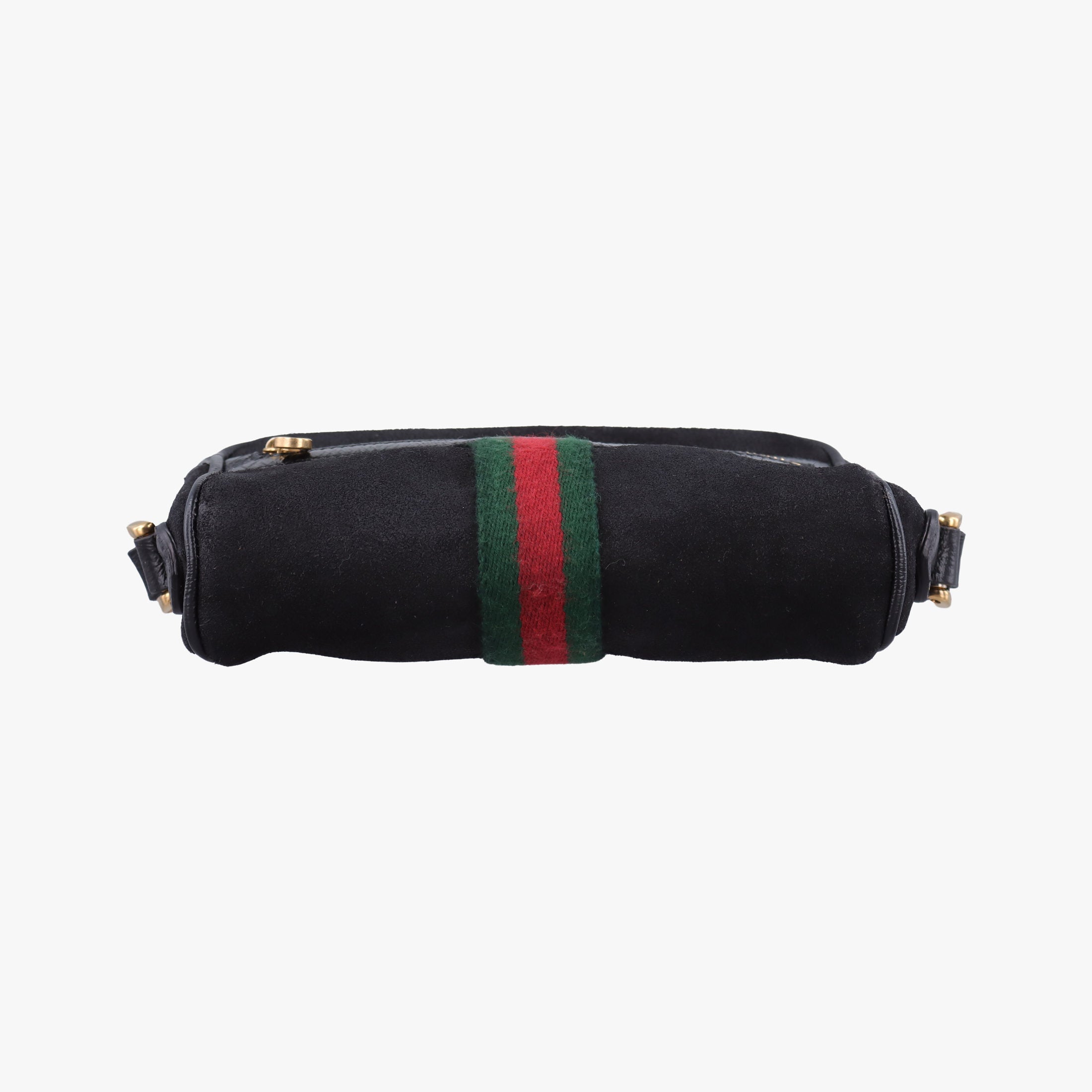 Pre-owned Gucci Ophidia Black Suede×leather 517350 shoulderbag | stylenewstar