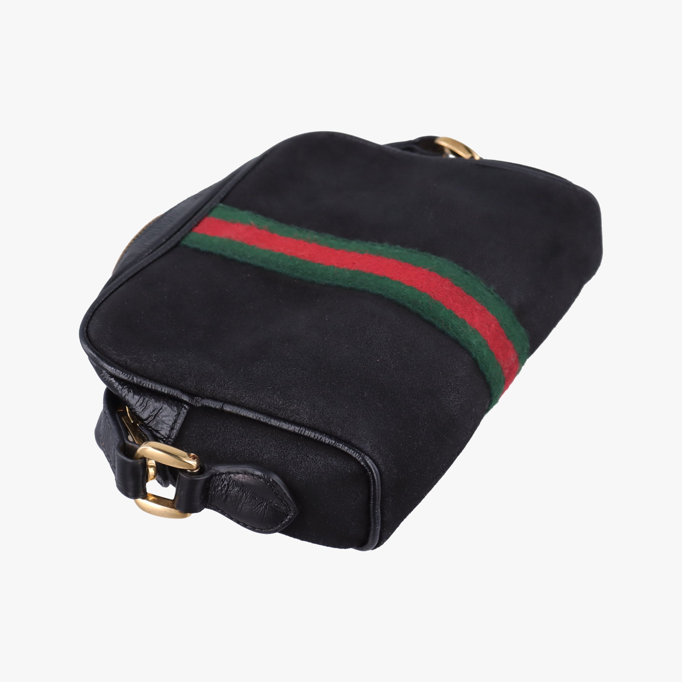 Pre-owned Gucci Ophidia Black Suede×leather 517350 shoulderbag | stylenewstar