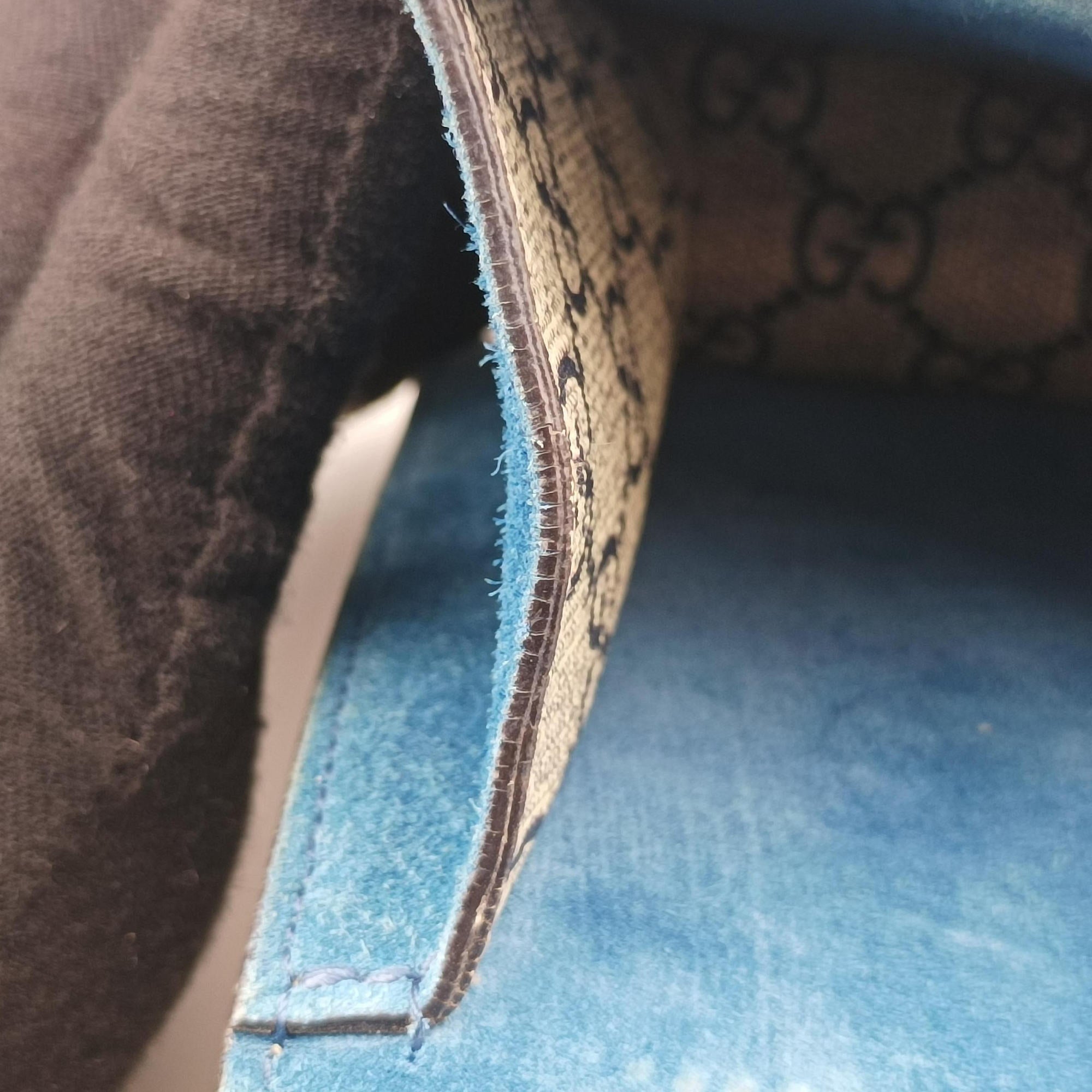 Pre-owned Gucci Dionysus Beige×blue×Multicolour PVC coated canvas × suede 421970 shoulderbag | stylenewstar