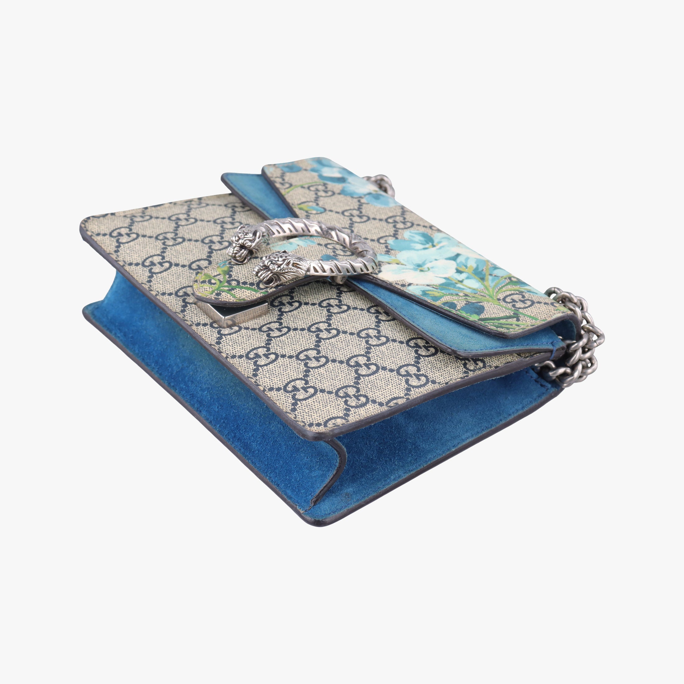 Pre-owned Gucci Dionysus Beige×blue×Multicolour PVC coated canvas × suede 421970 shoulderbag | stylenewstar