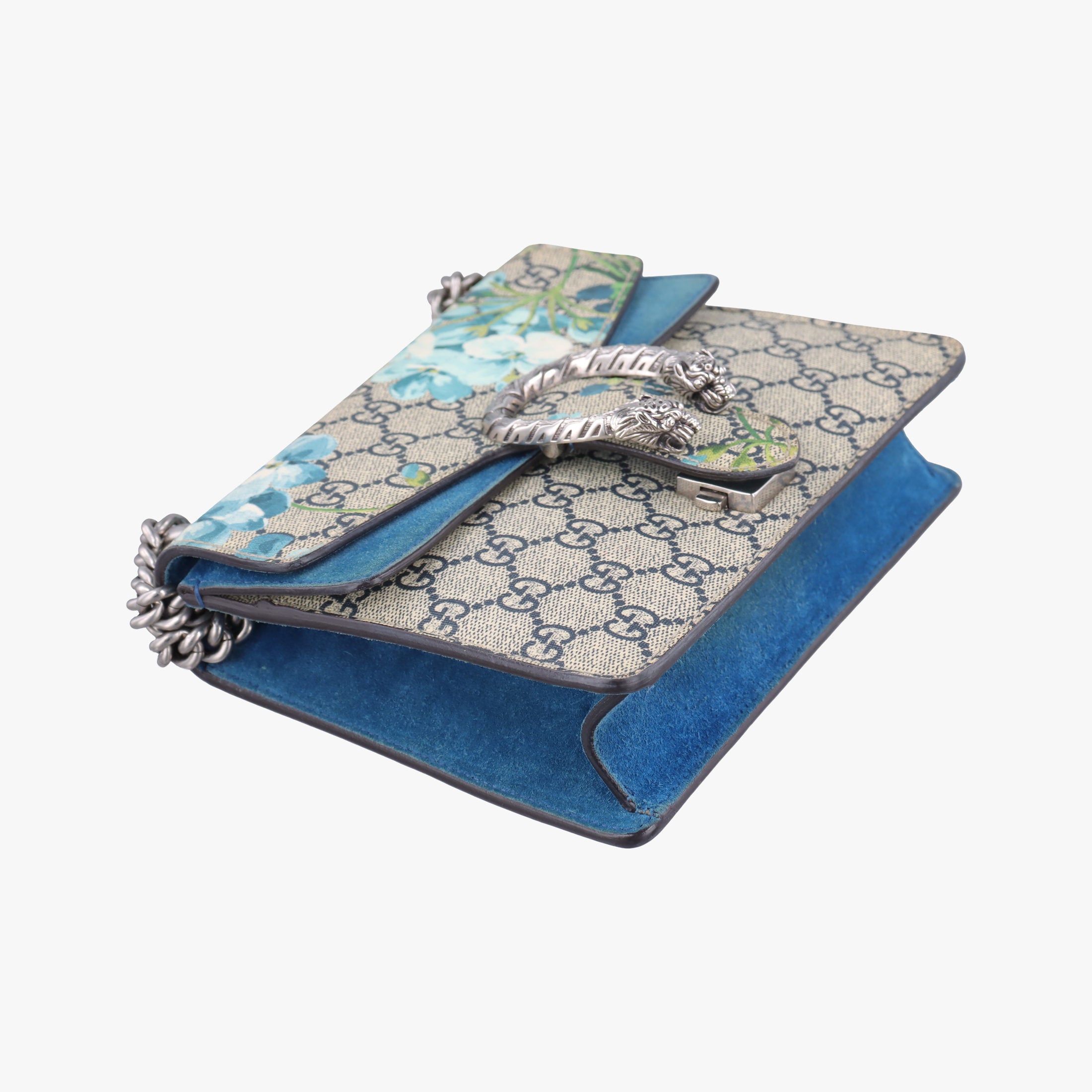 Pre-owned Gucci Dionysus Beige×blue×Multicolour PVC coated canvas × suede 421970 shoulderbag | stylenewstar