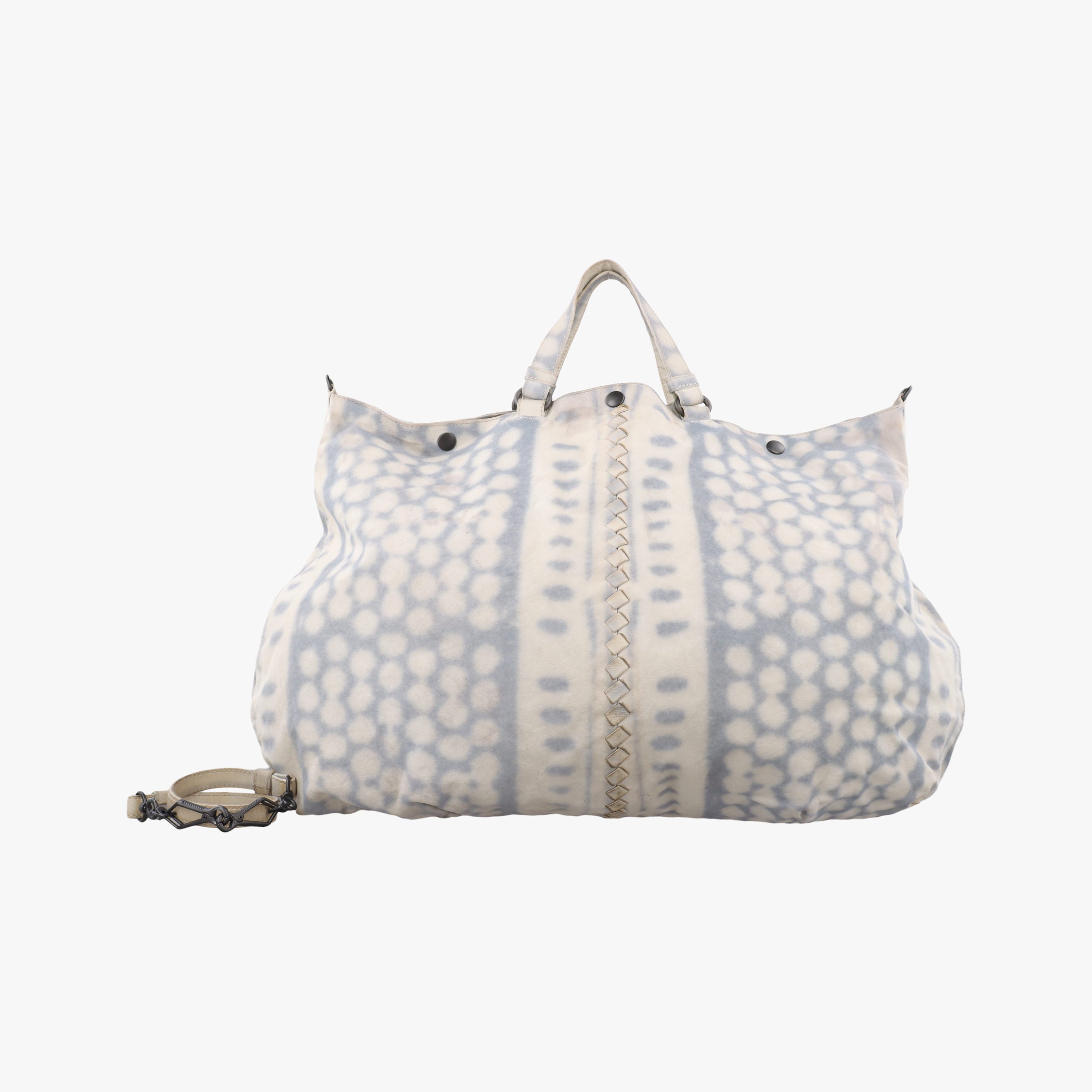 Secondhand Bottega Veneta Intrecciato grayxwhite lambskin  shoulderbag | stylenewstar