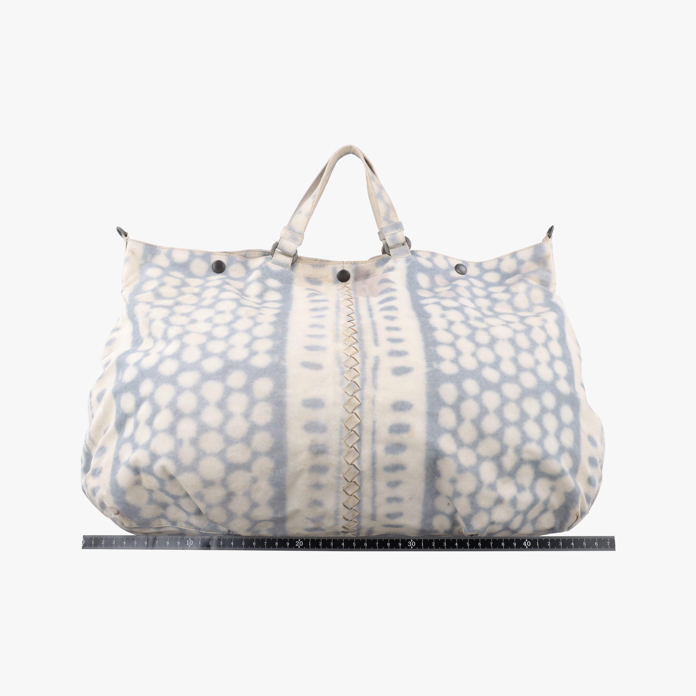 Secondhand Bottega Veneta Intrecciato grayxwhite lambskin  shoulderbag | stylenewstar