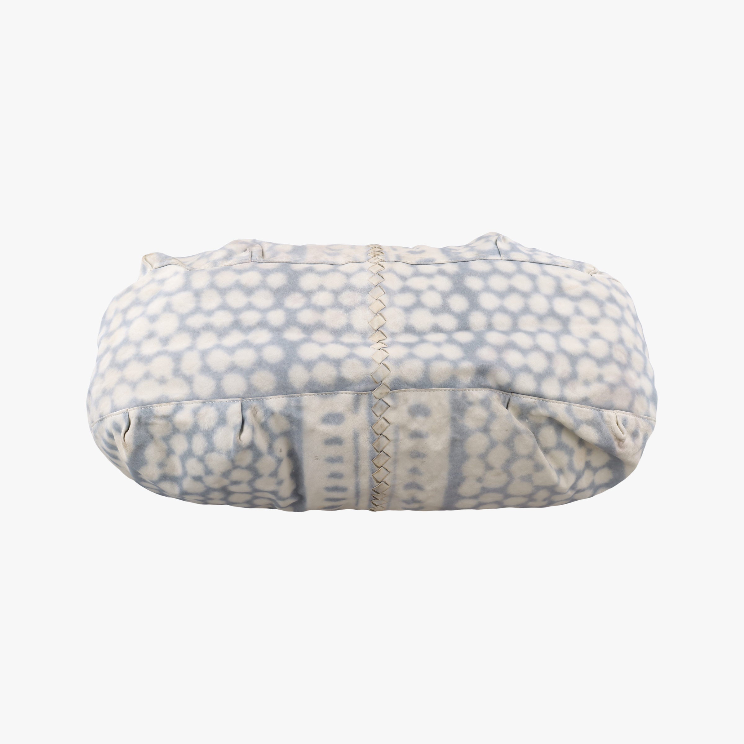 Secondhand Bottega Veneta Intrecciato grayxwhite lambskin  shoulderbag | stylenewstar