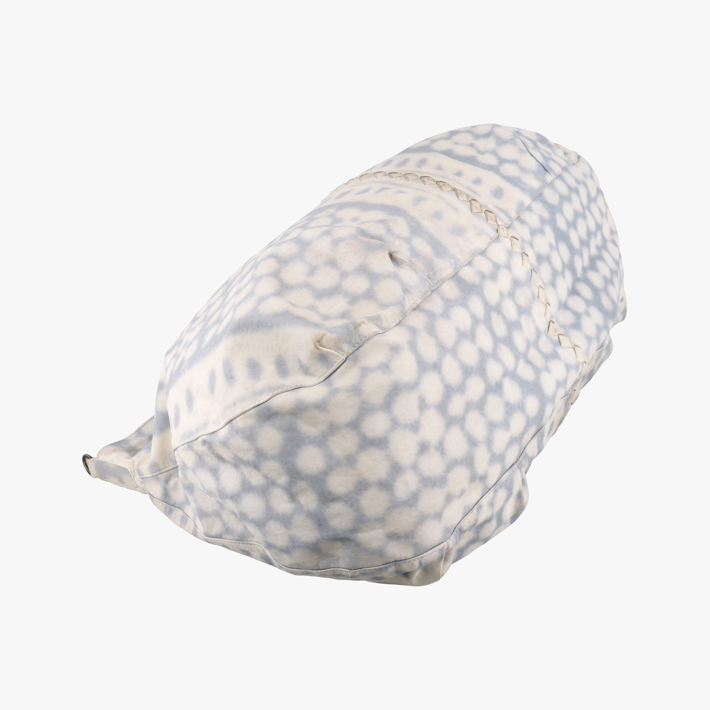 Secondhand Bottega Veneta Intrecciato grayxwhite lambskin  shoulderbag | stylenewstar