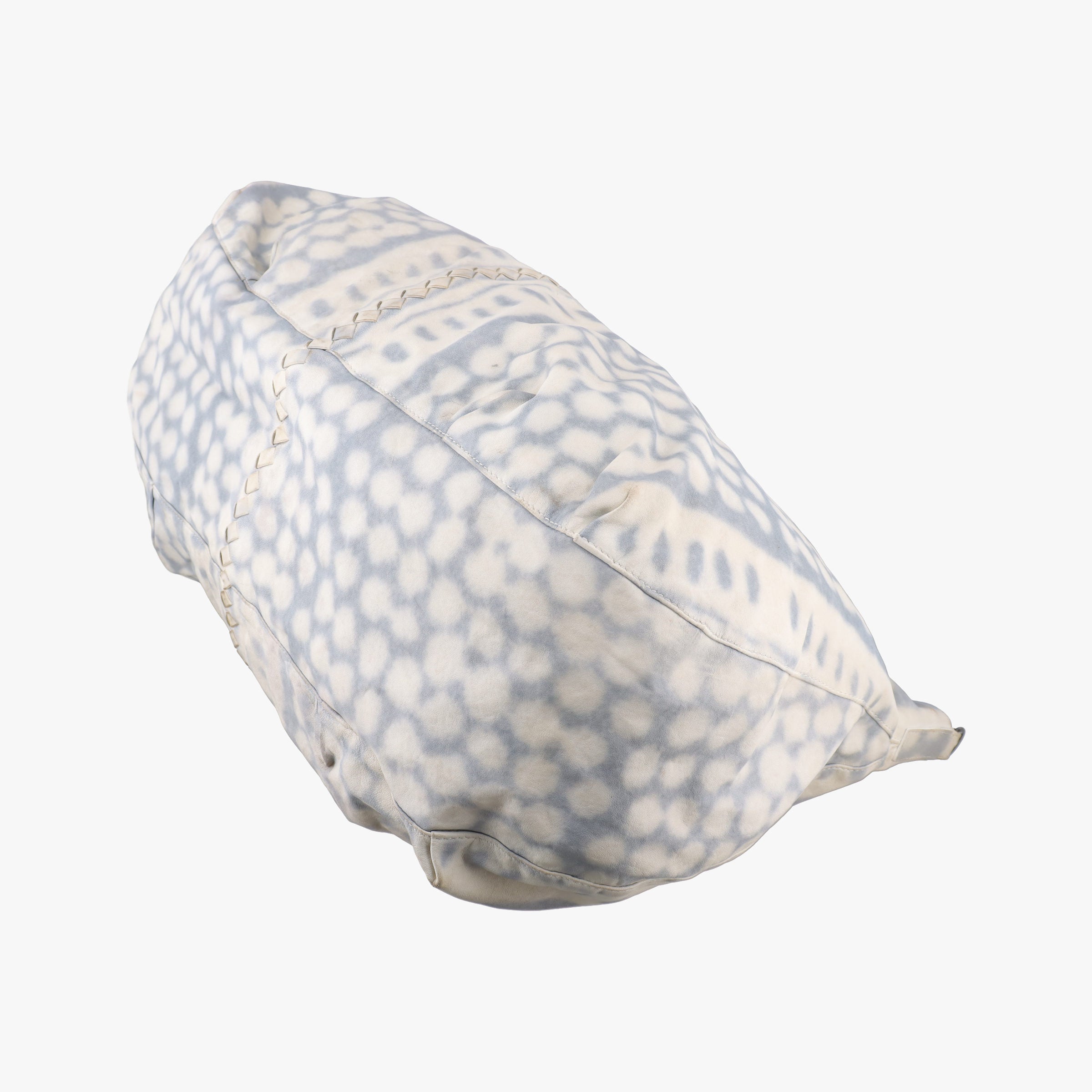Secondhand Bottega Veneta Intrecciato grayxwhite lambskin  shoulderbag | stylenewstar