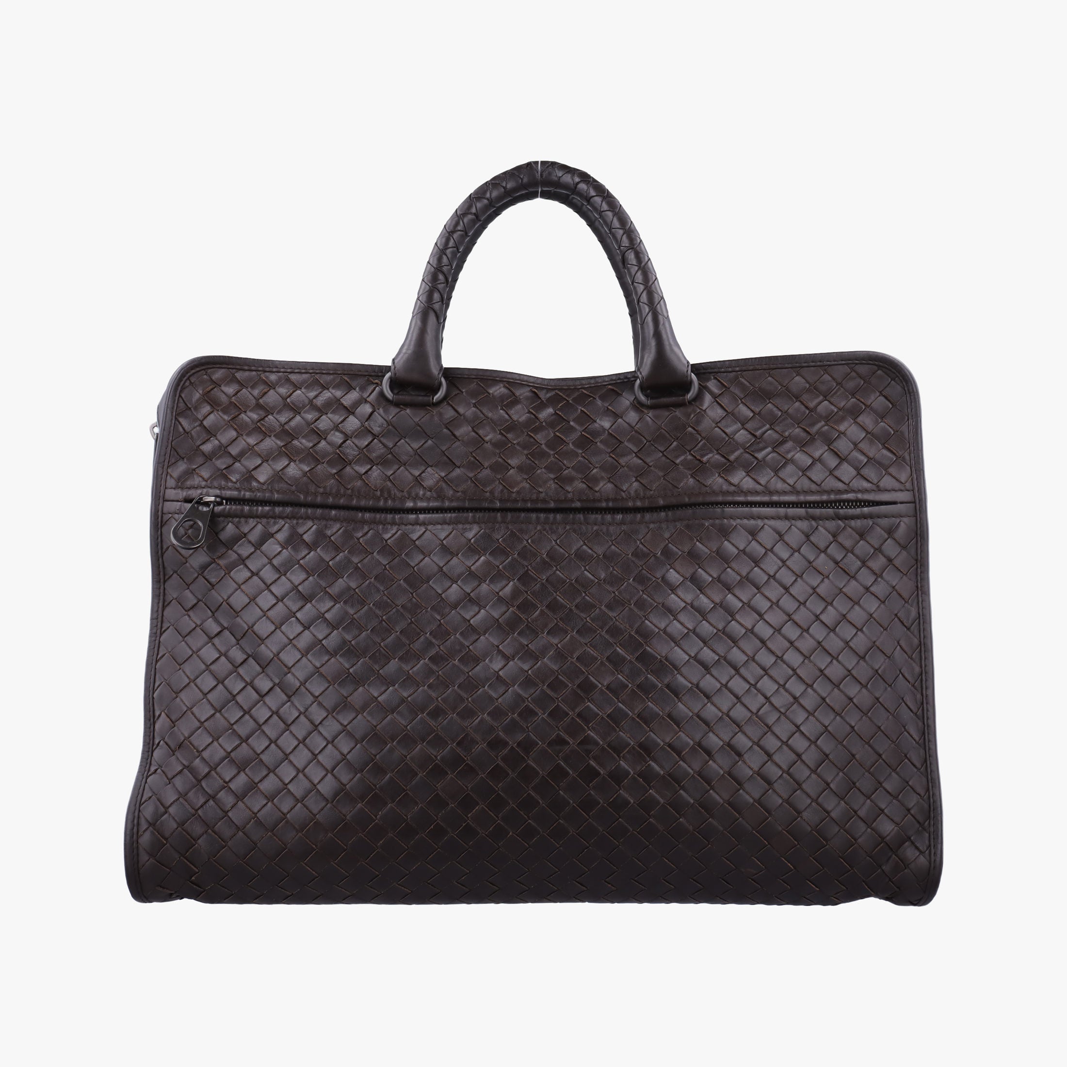 Pre-owned Bottega Veneta Intrecciato Brown lambskin  handbag | stylenewstar
