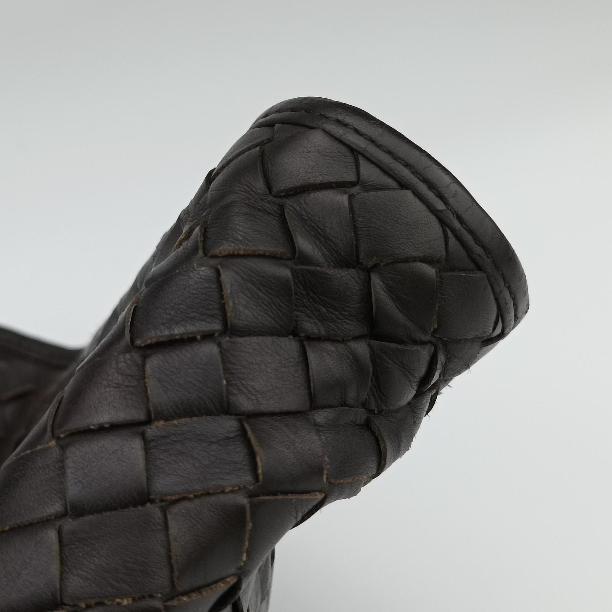Pre-owned Bottega Veneta Intrecciato Brown lambskin  handbag | stylenewstar