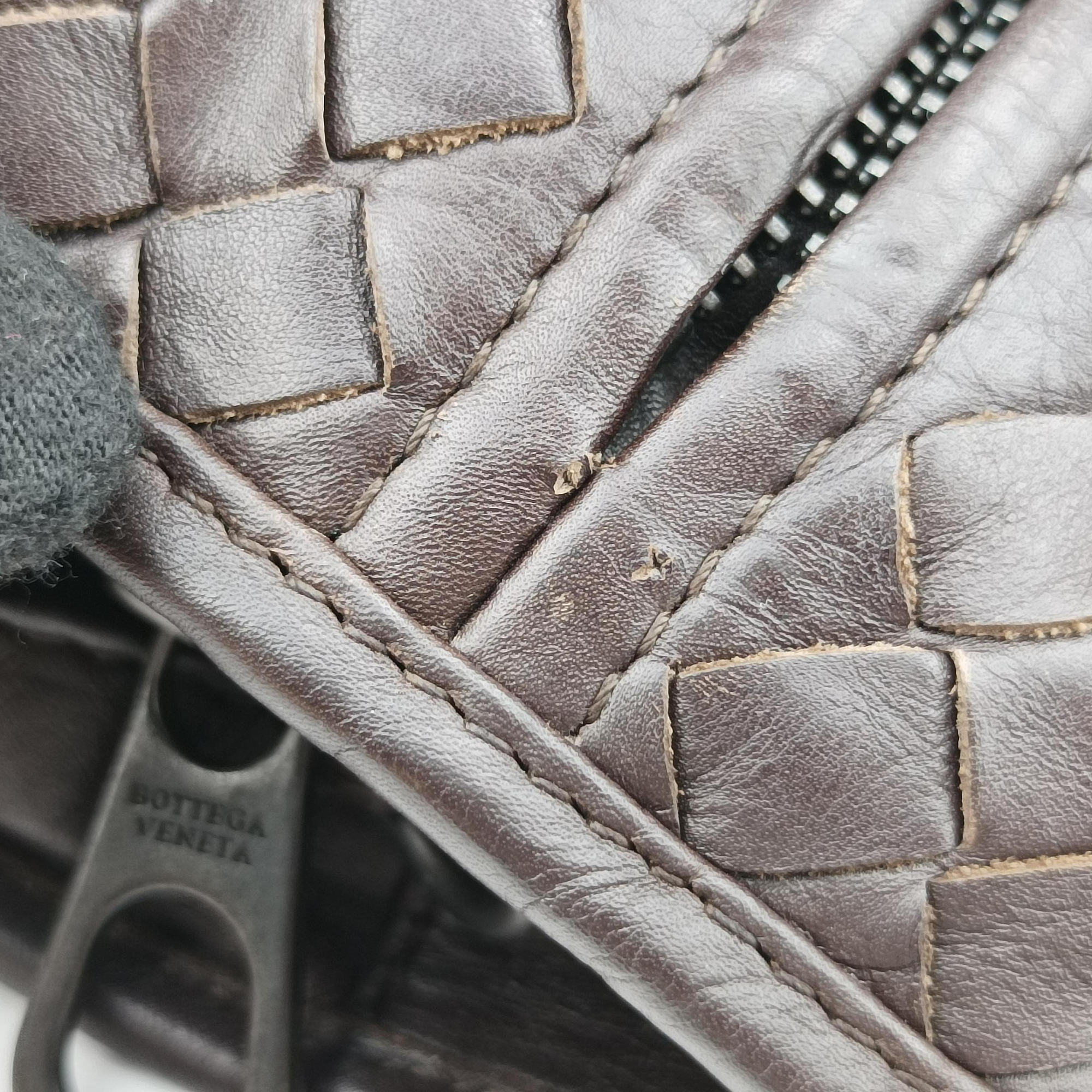 Pre-owned Bottega Veneta Intrecciato Brown lambskin  handbag | stylenewstar