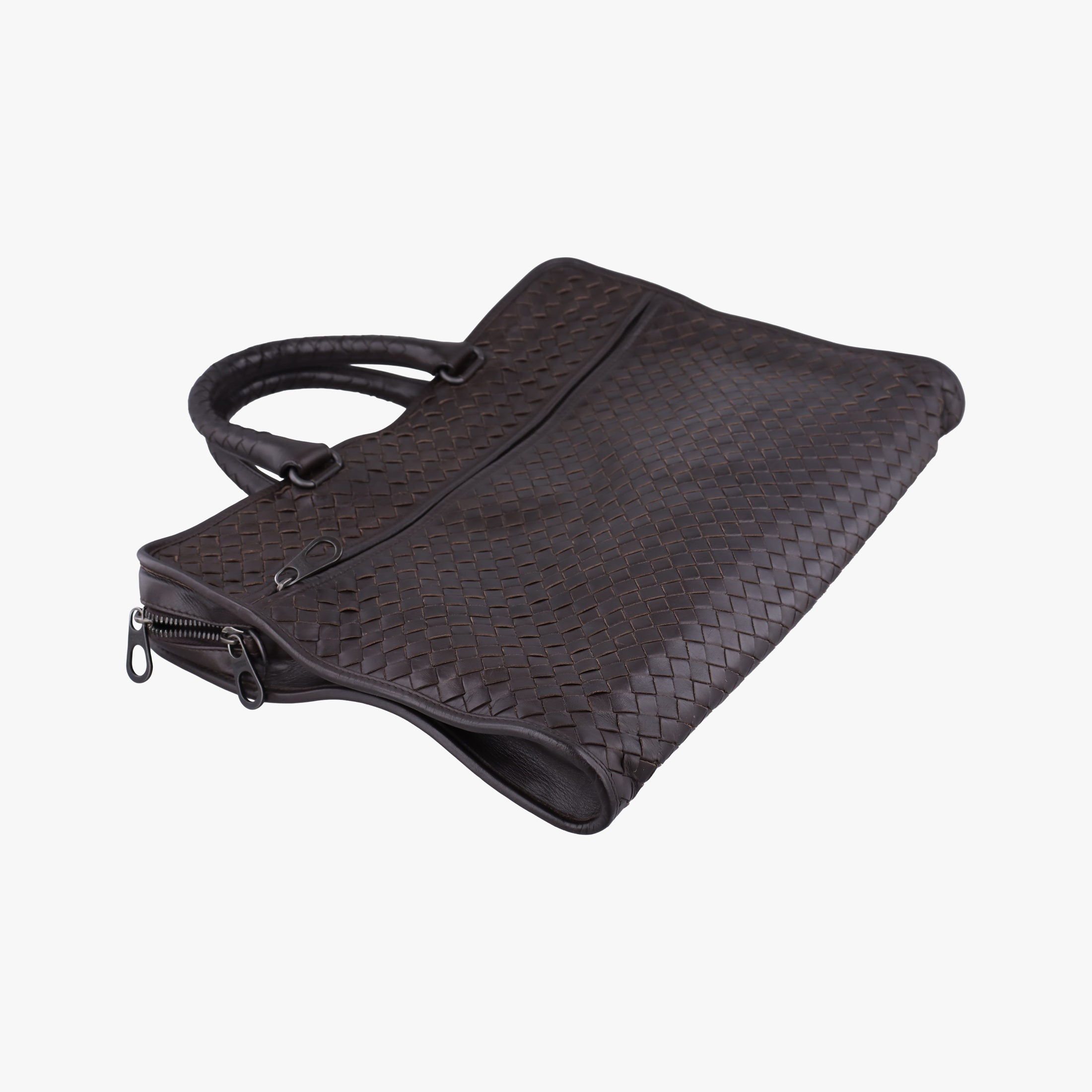 Pre-owned Bottega Veneta Intrecciato Brown lambskin  handbag | stylenewstar
