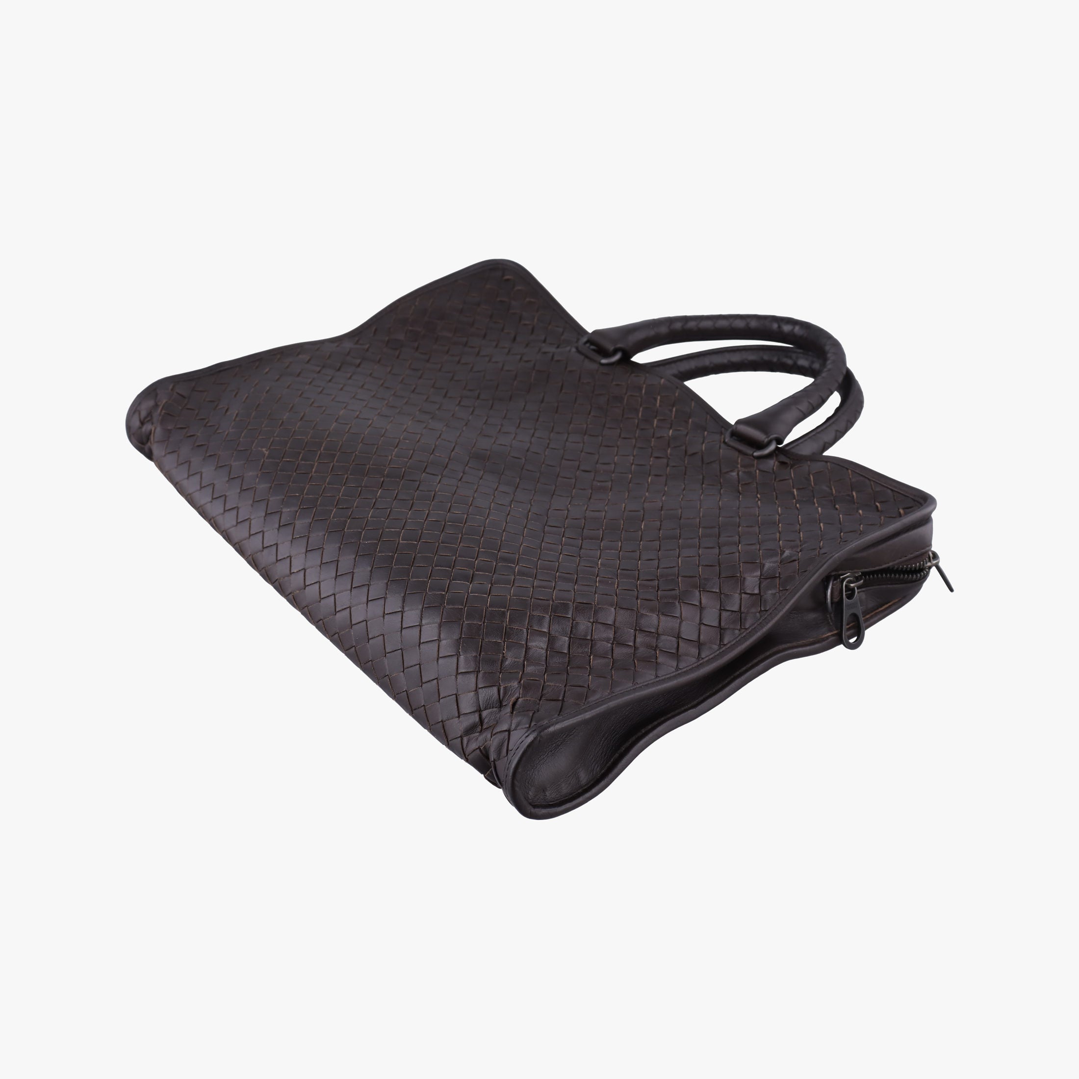 Pre-owned Bottega Veneta Intrecciato Brown lambskin  handbag | stylenewstar