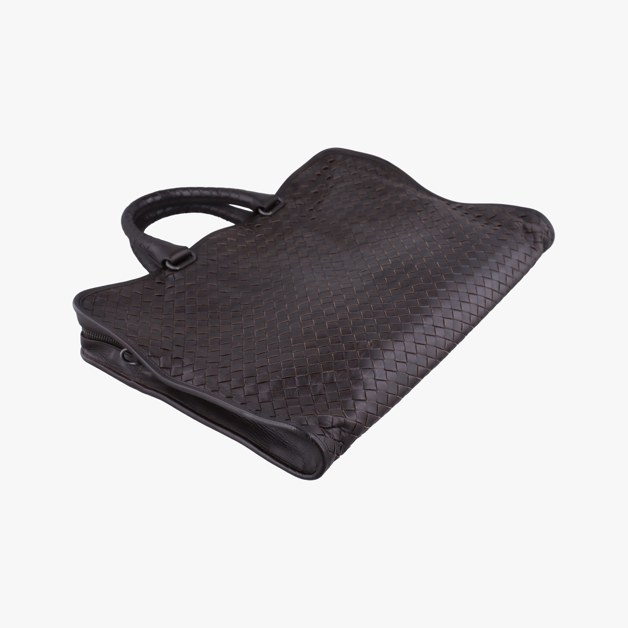 Pre-owned Bottega Veneta Intrecciato Brown lambskin  handbag | stylenewstar