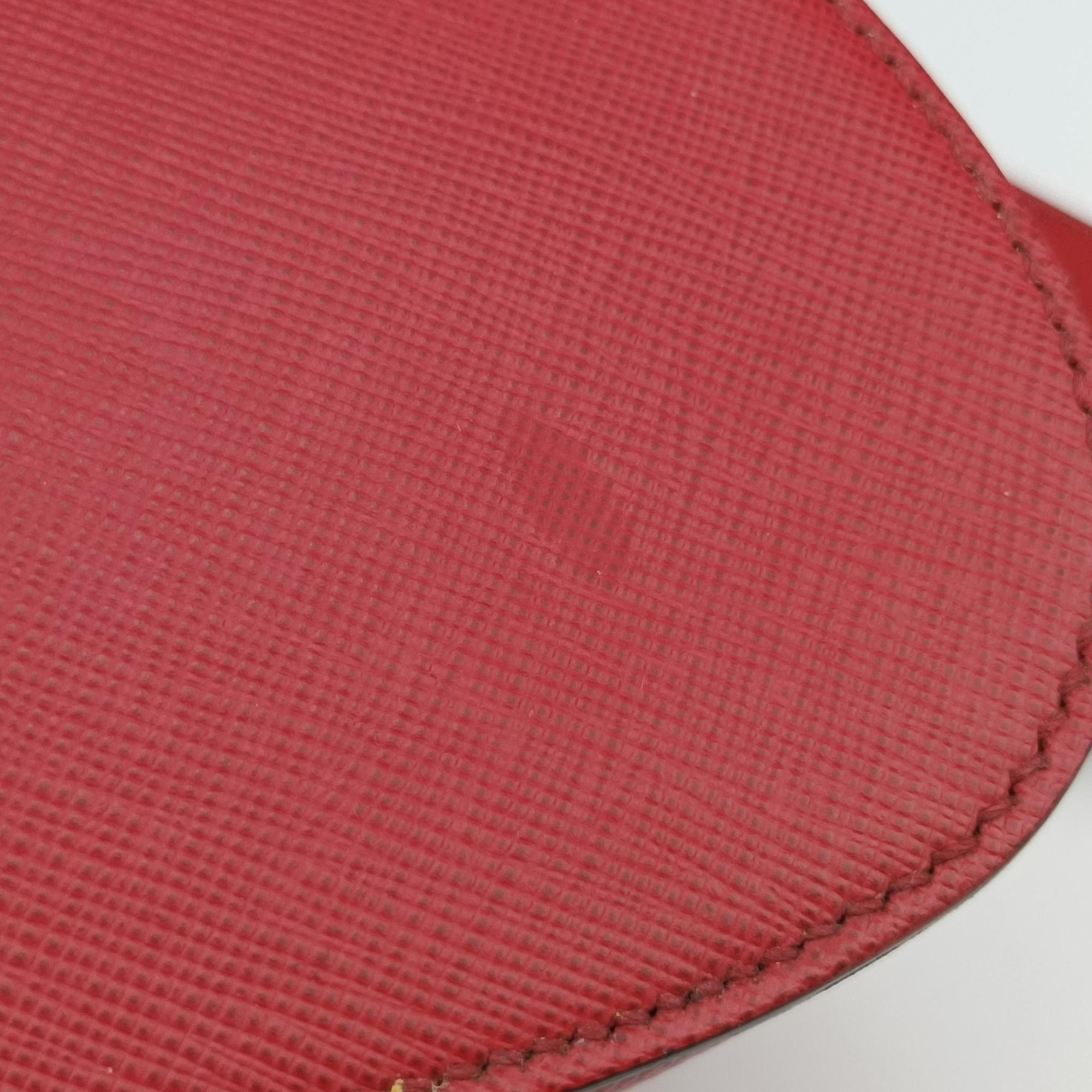 Pre-owned Prada Sidonie Red Saffiano Leather 1BN005 shoulderbag | stylenewstar