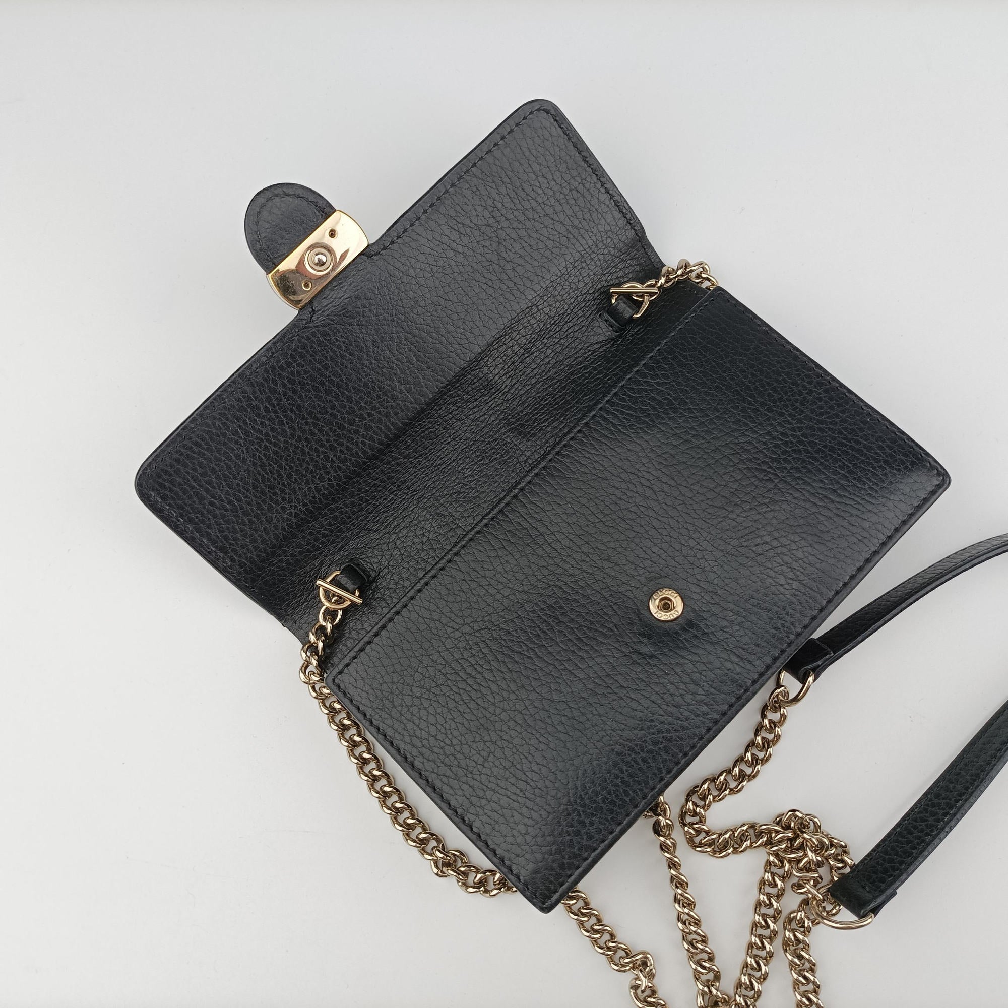 Vintage Gucci Interlocking G Black Leather 510314 shoulderbag | stylenewstar