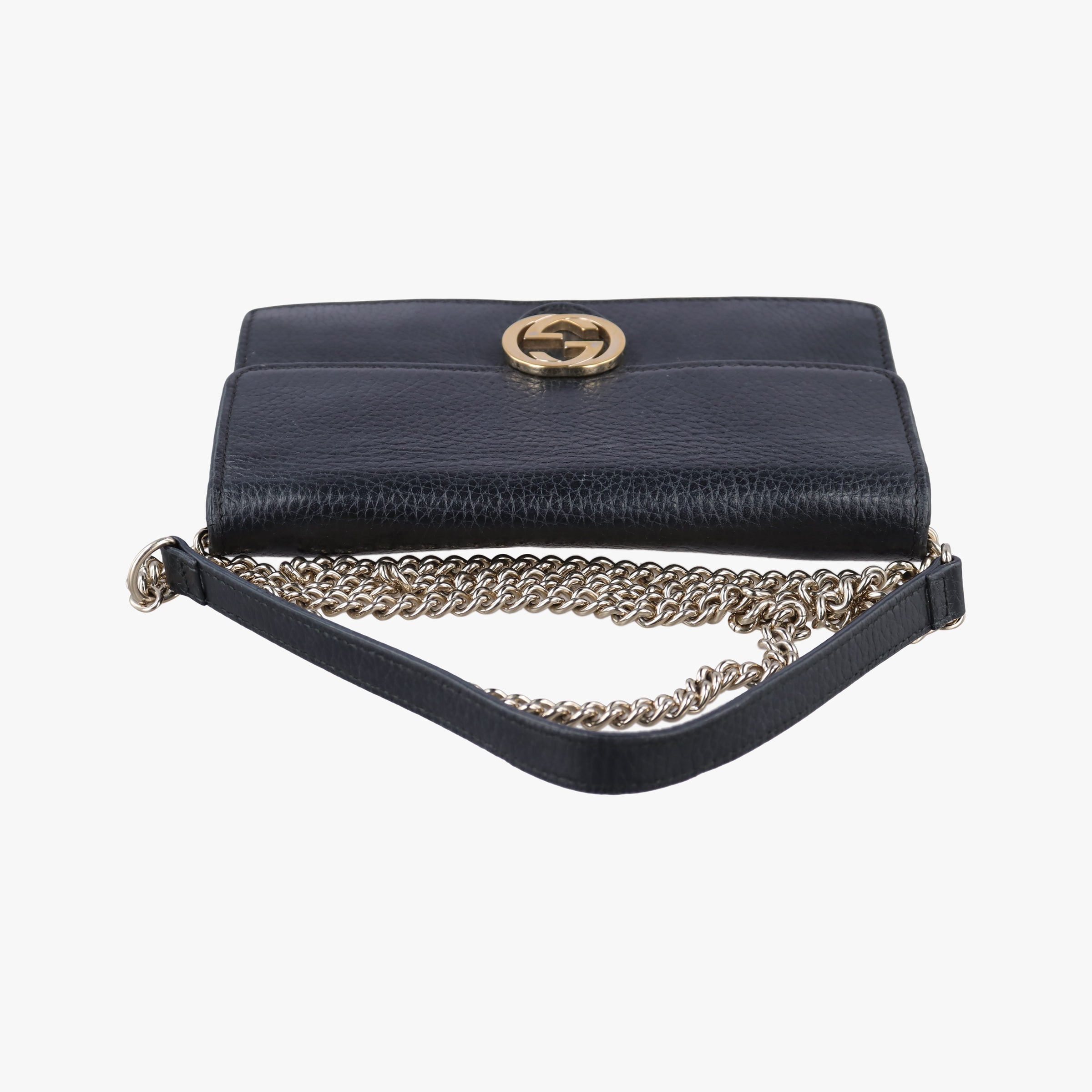 Vintage Gucci Interlocking G Black Leather 510314 shoulderbag | stylenewstar