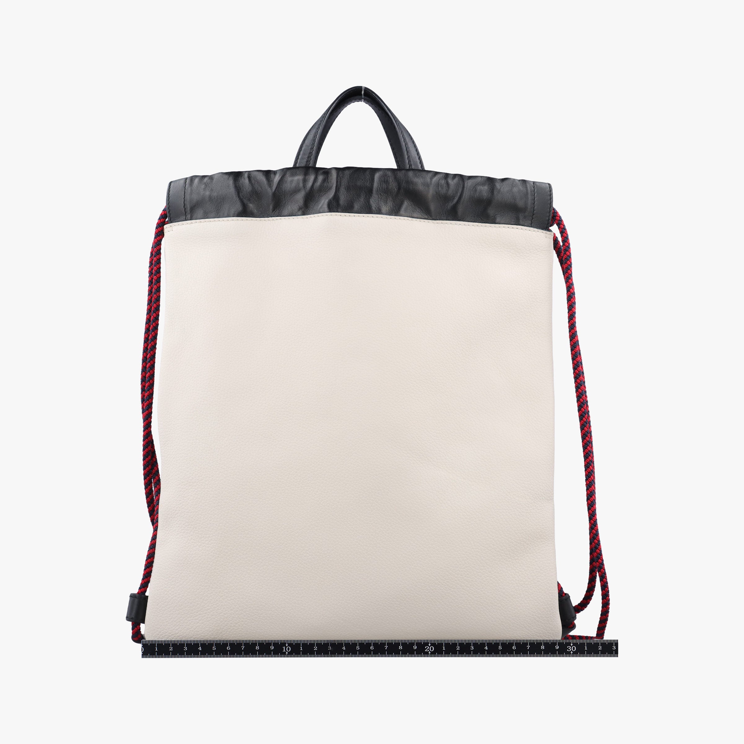 Pre-owned Gucci Gucci print White Leather 523586 backpack/rucksack | stylenewstar