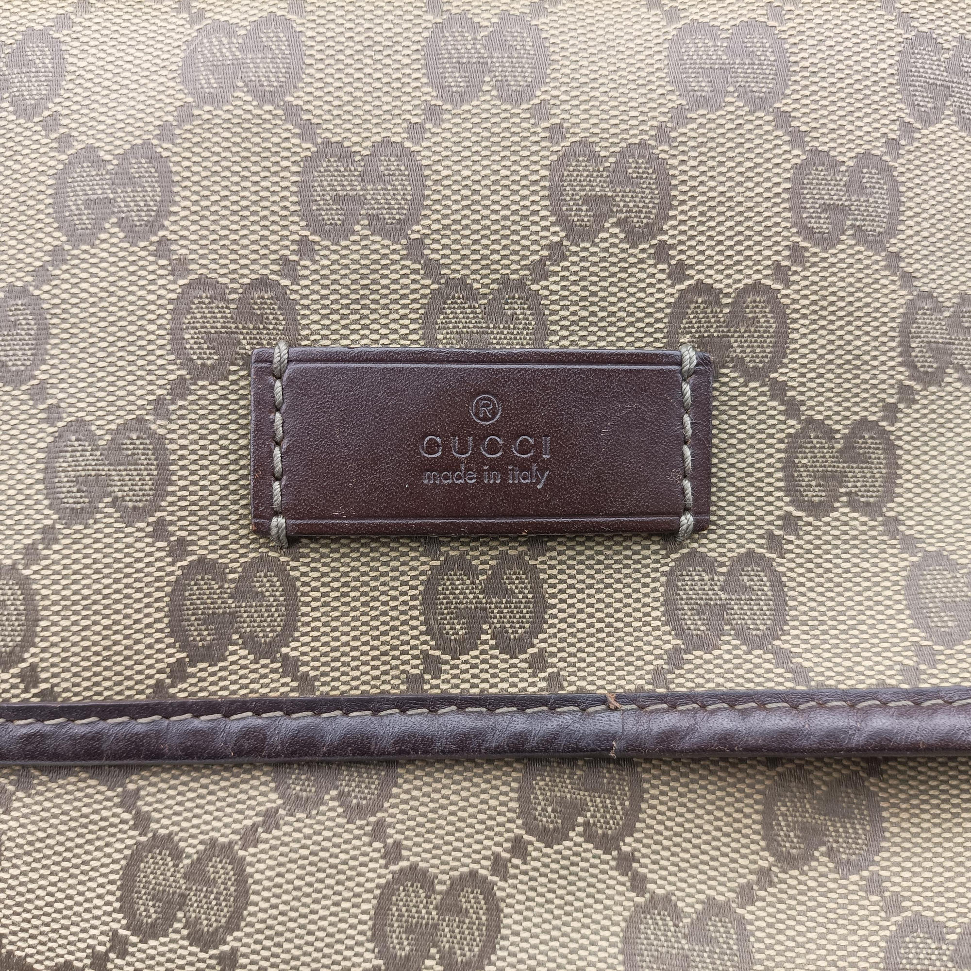 Pre-owned Gucci GG Supreme DiaperBag Brown canvas 233052 shoulderbag | stylenewstar