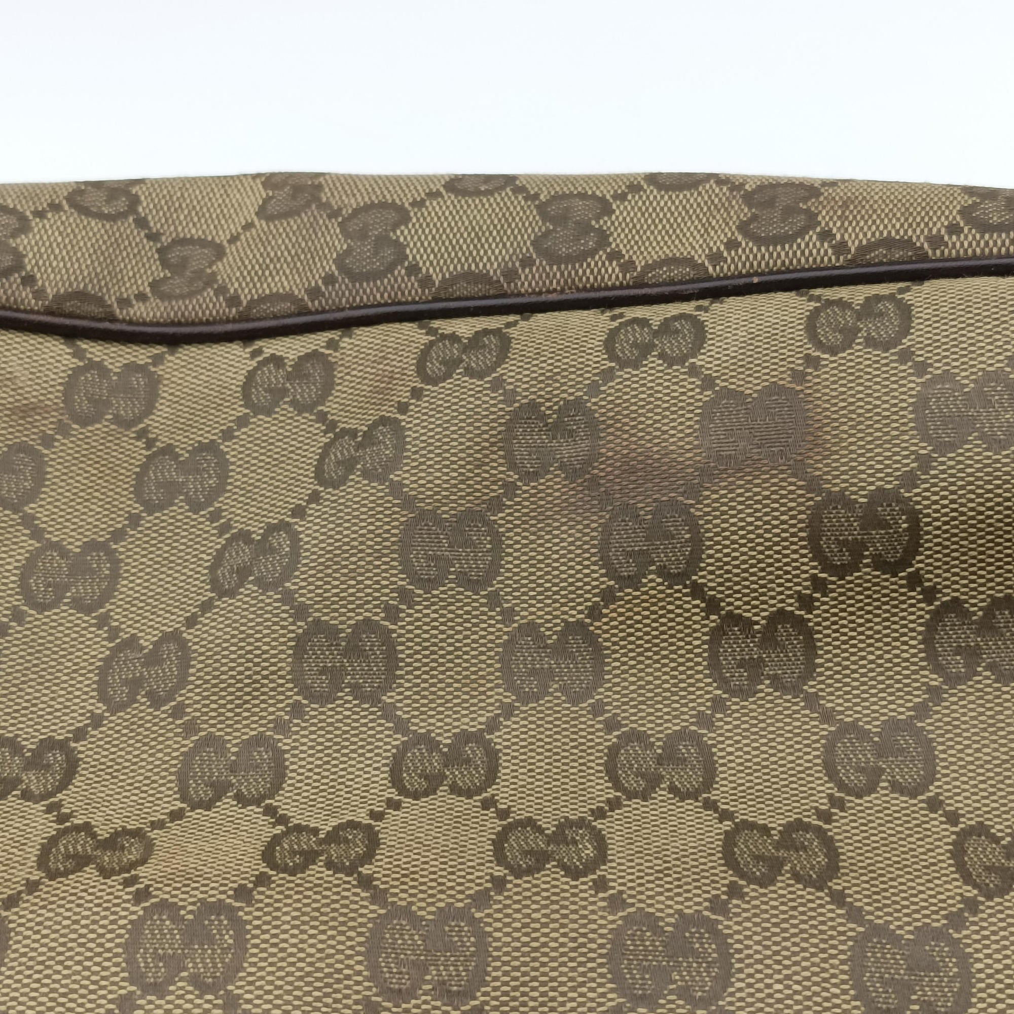 Pre-owned Gucci GG Supreme DiaperBag Brown canvas 233052 shoulderbag | stylenewstar