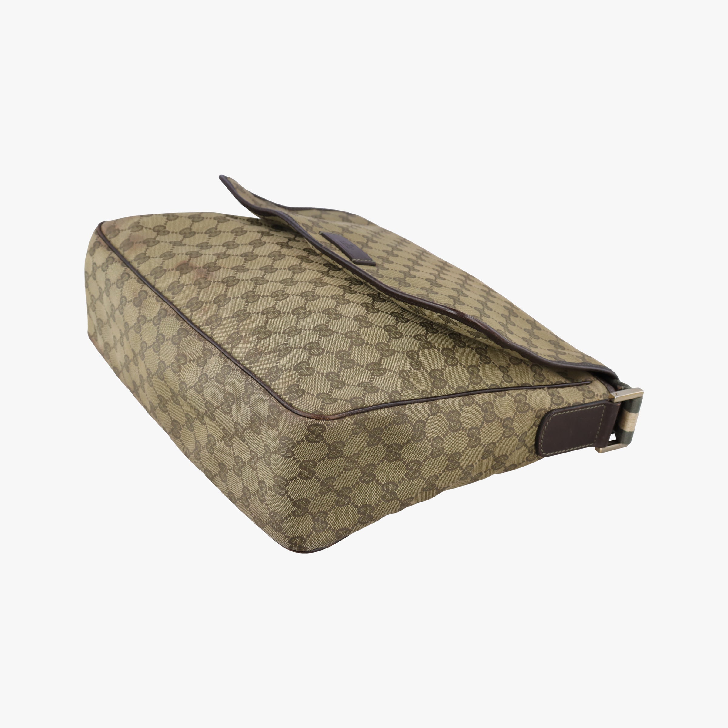 Pre-owned Gucci GG Supreme DiaperBag Brown canvas 233052 shoulderbag | stylenewstar