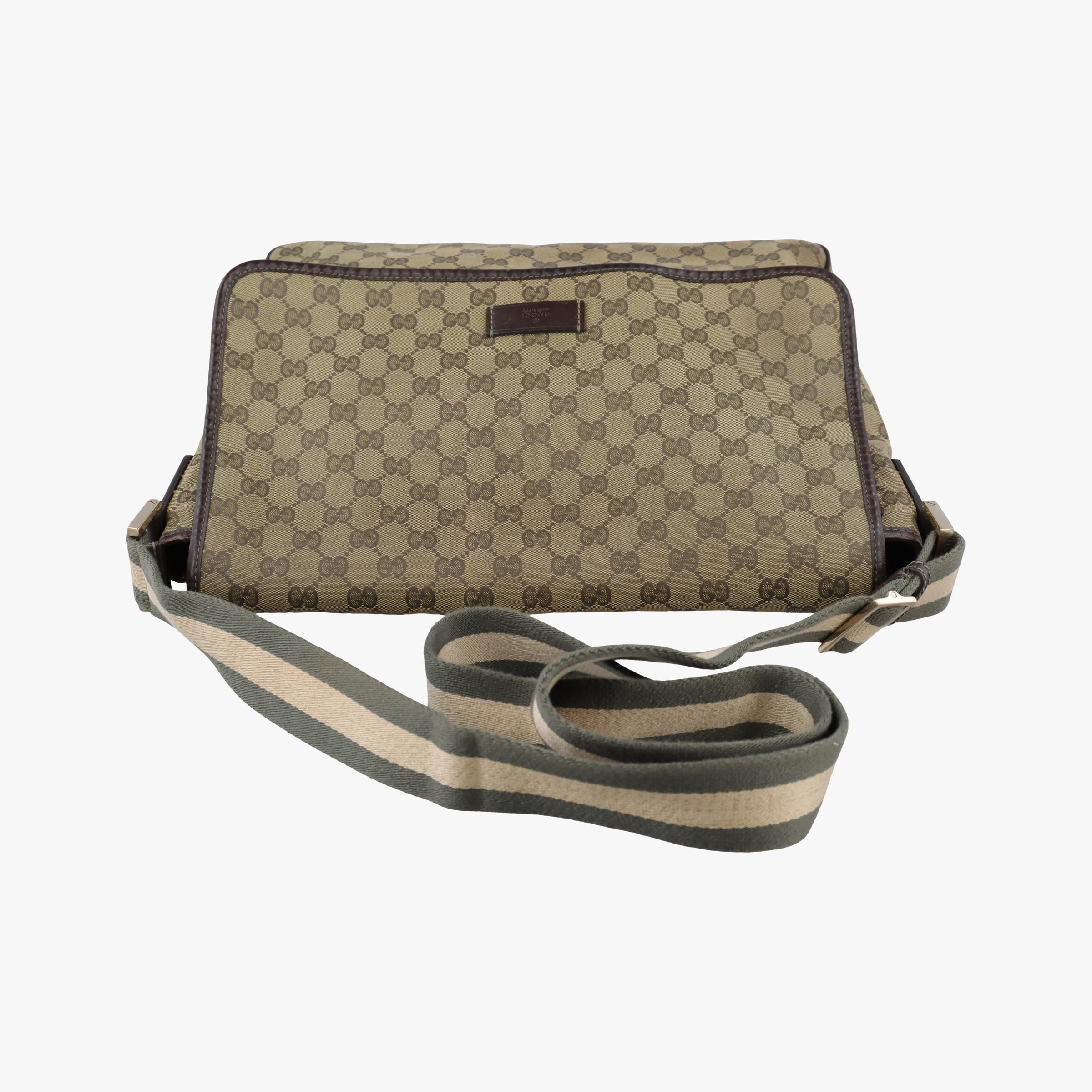 Pre-owned Gucci GG Supreme DiaperBag Brown canvas 233052 shoulderbag | stylenewstar