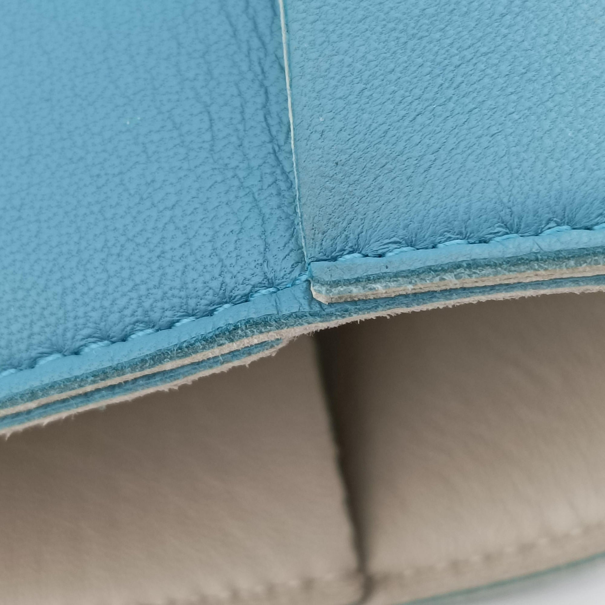Pre-owned Bottega Veneta THE ARCO Tote Blue lambskin  handbag | stylenewstar