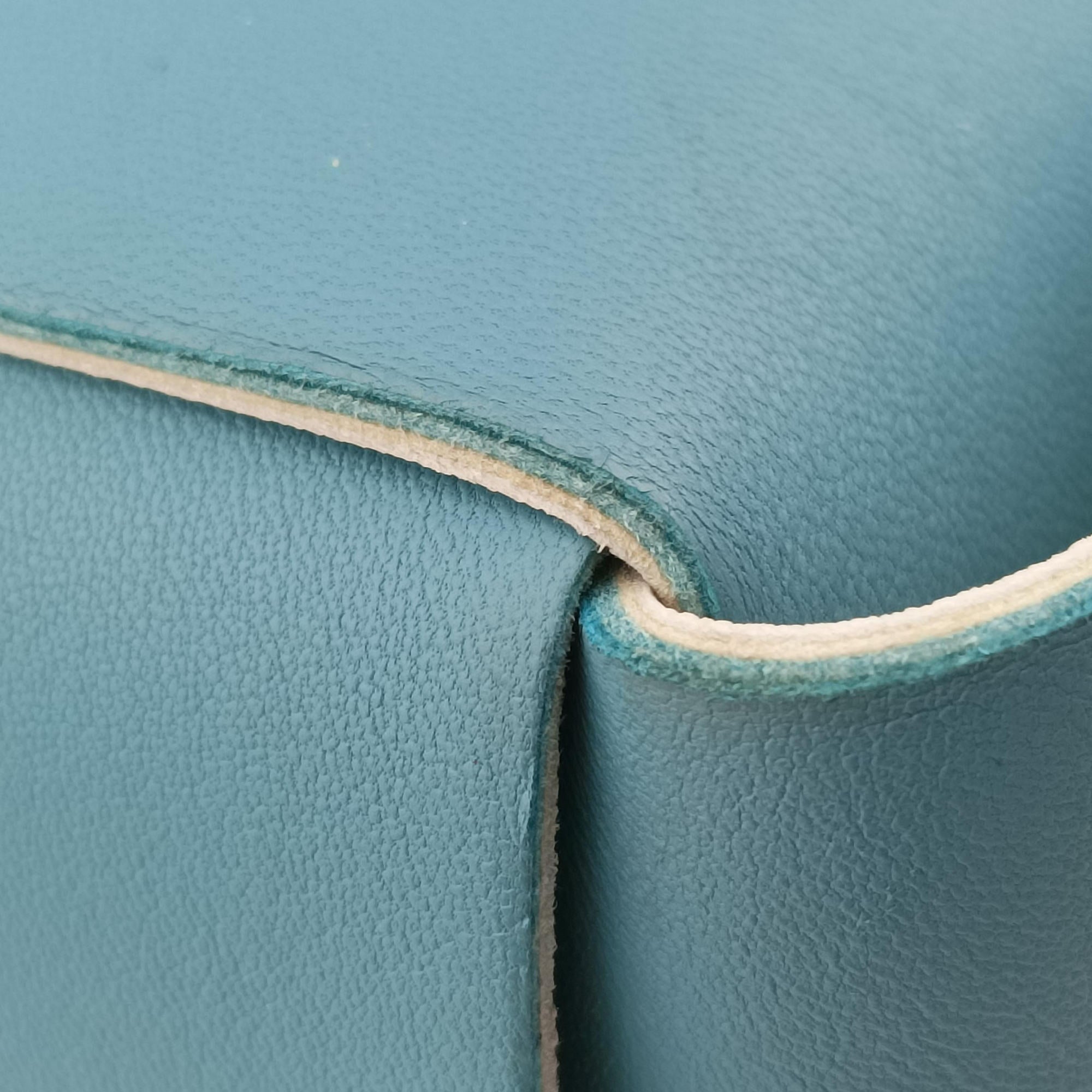 Pre-owned Bottega Veneta THE ARCO Tote Blue lambskin  handbag | stylenewstar
