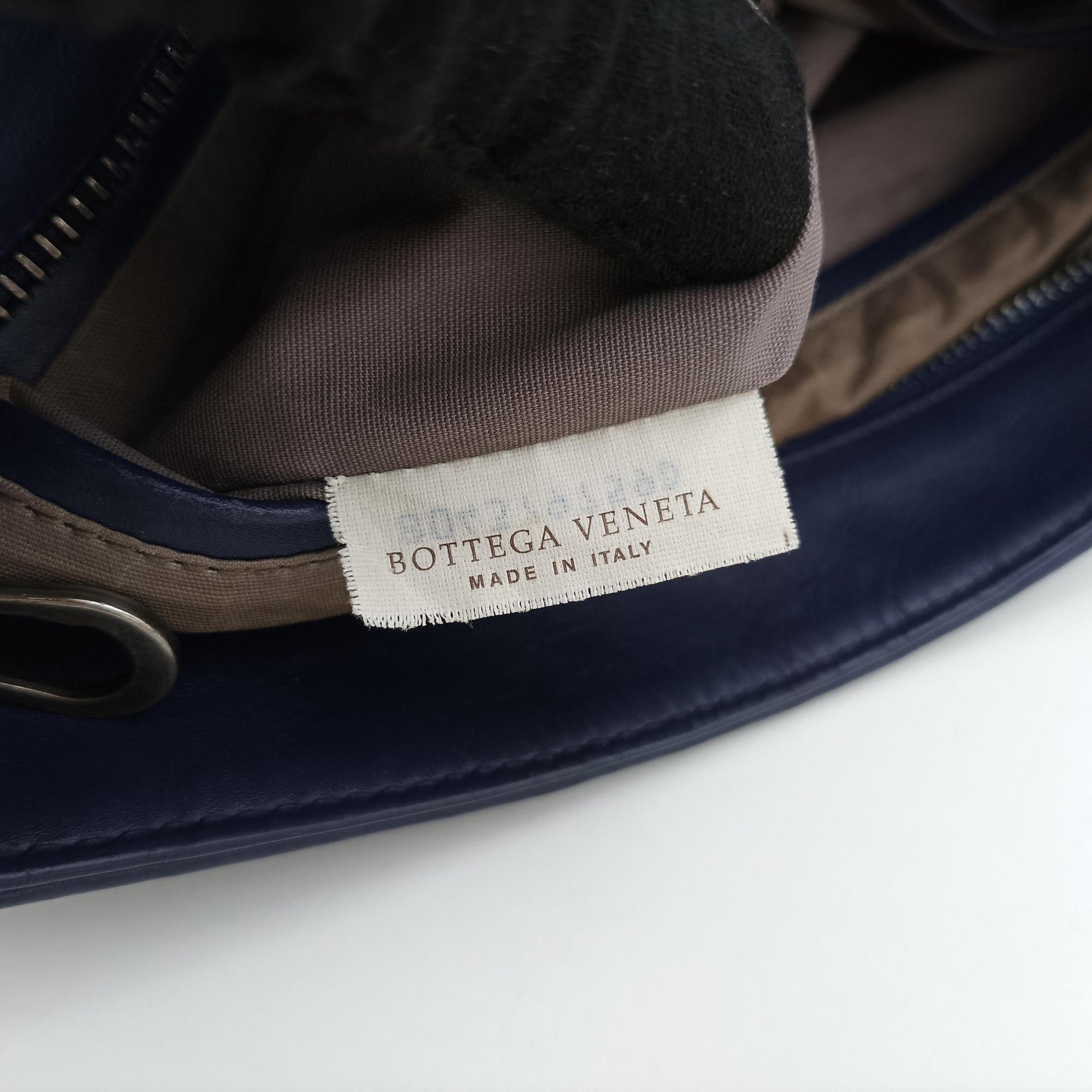 Pre-owned Bottega Veneta Intrecciato Blue lambskin  shoulderbag | stylenewstar