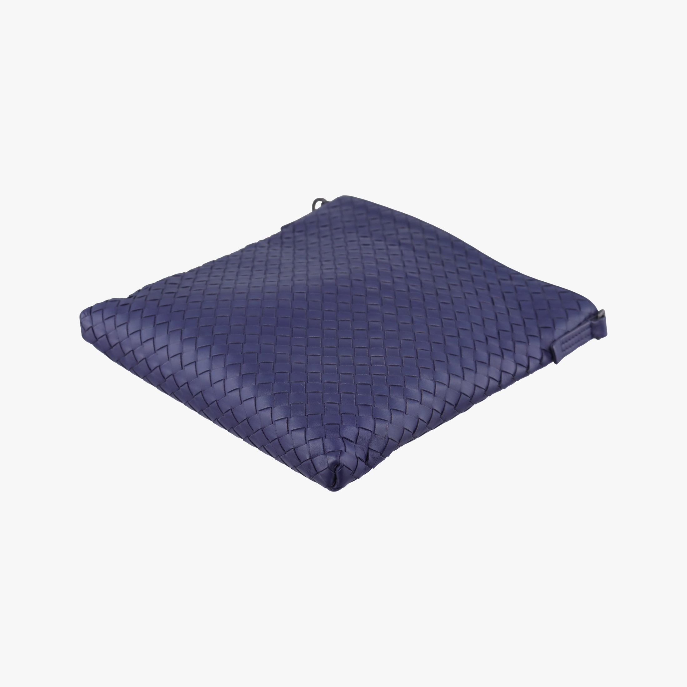 Pre-owned Bottega Veneta Intrecciato Blue lambskin  shoulderbag | stylenewstar
