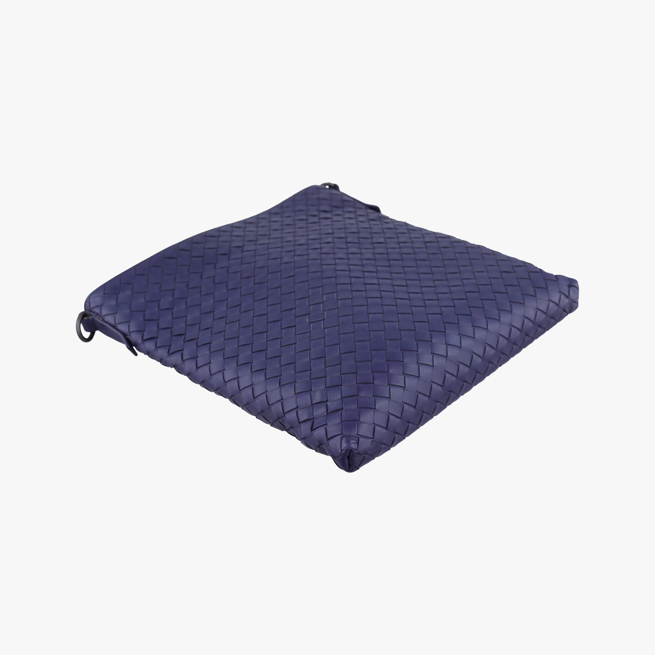 Pre-owned Bottega Veneta Intrecciato Blue lambskin  shoulderbag | stylenewstar