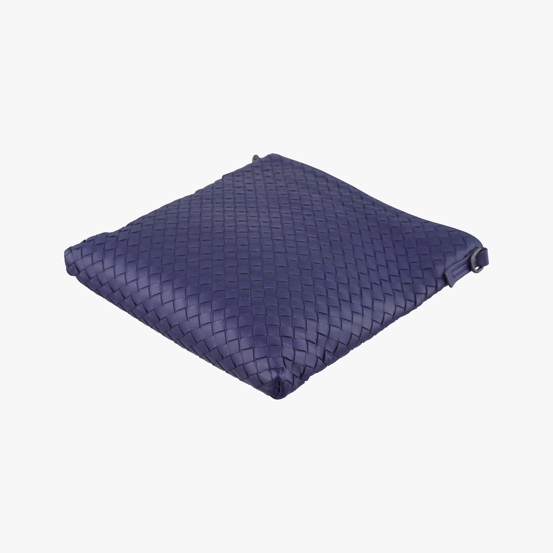 Pre-owned Bottega Veneta Intrecciato Blue lambskin  shoulderbag | stylenewstar