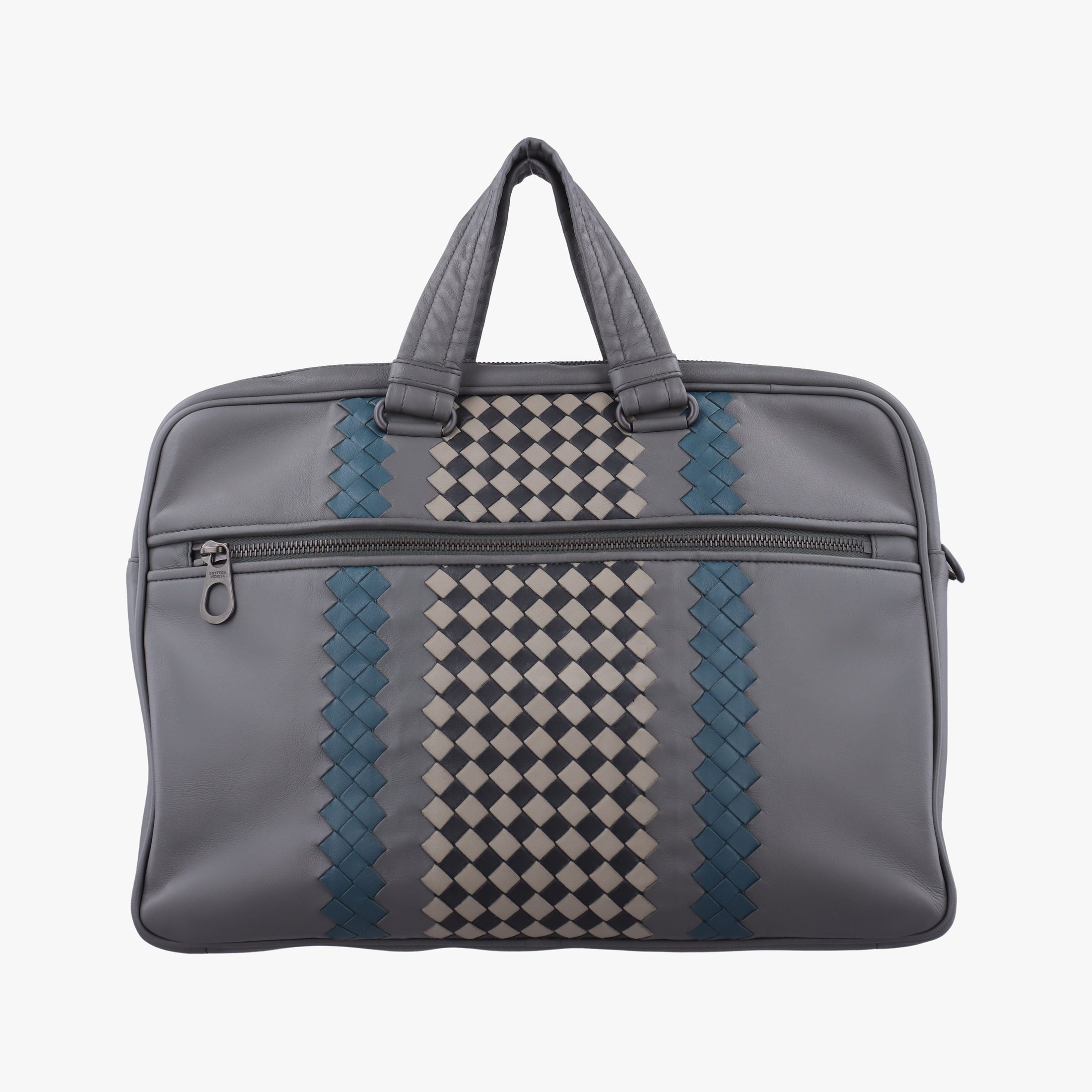 Pre-owned Bottega Veneta Intrecciato Grey Leather  handbag | stylenewstar