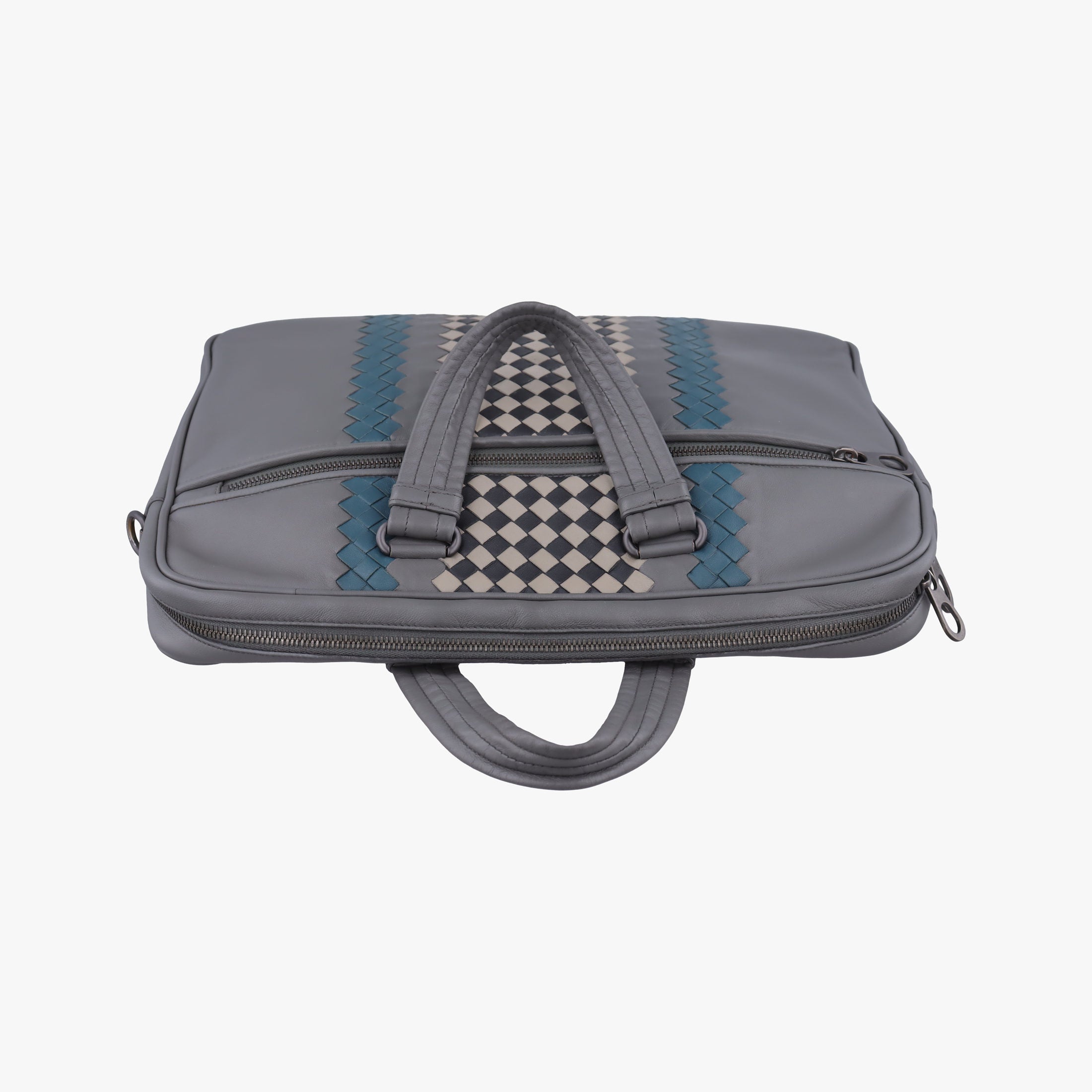 Pre-owned Bottega Veneta Intrecciato Grey Leather  handbag | stylenewstar