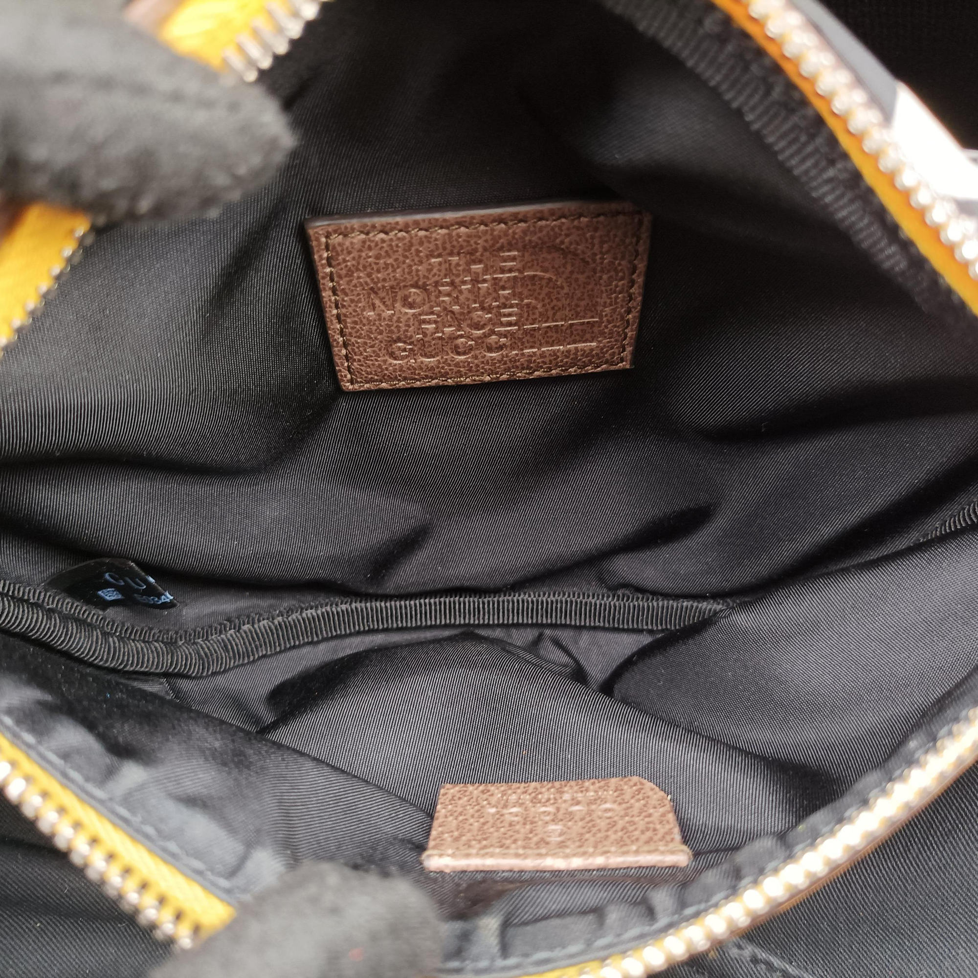 Pre-owned Gucci Gucci x The North Face Collaboration Multicolour Nylon×Leather 650299 bum bag/waist bag | stylenewstar