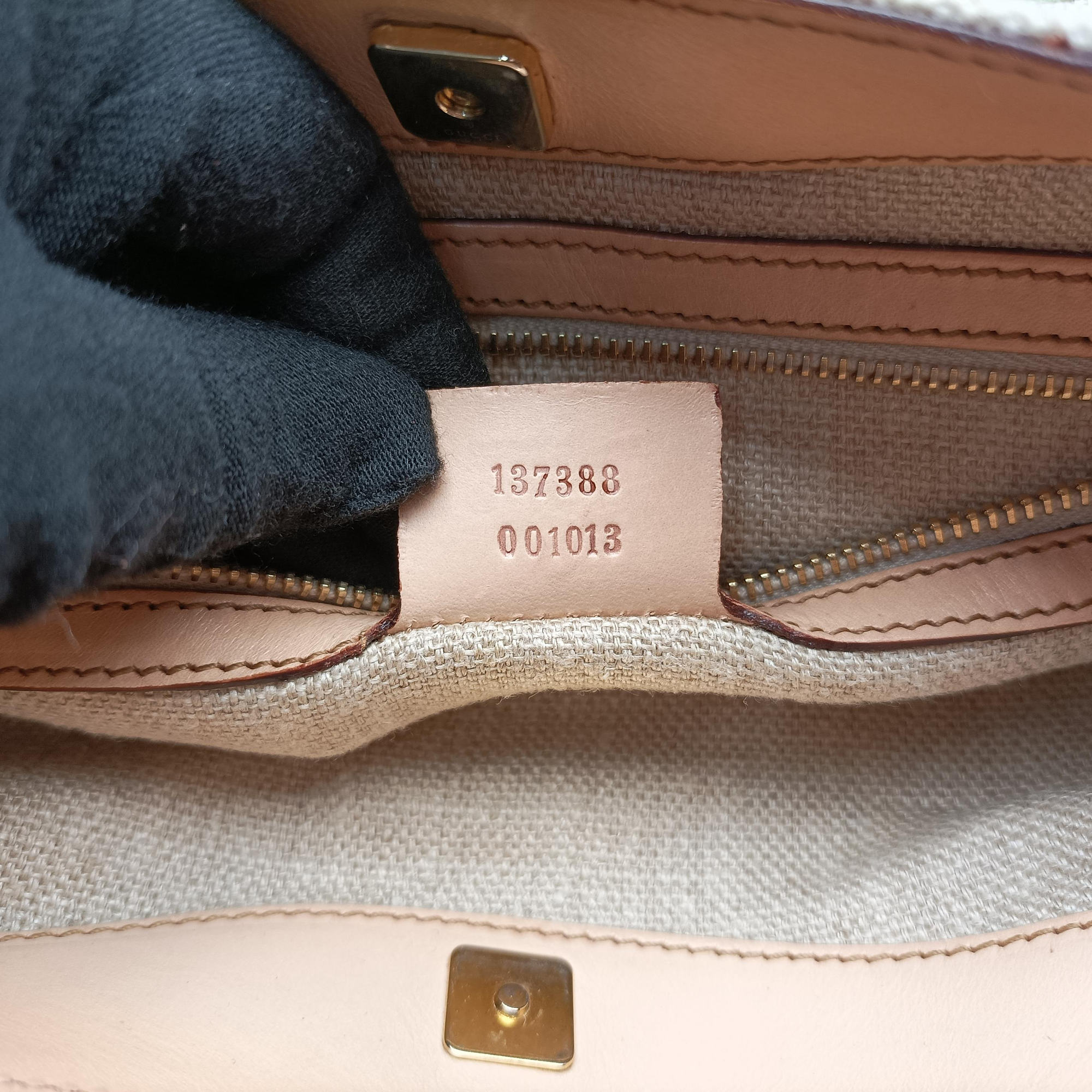Pre-owned Gucci Horsebit Hobo Ivory×Pink×Multicolor canvas×leather 137388 shoulderbag | stylenewstar