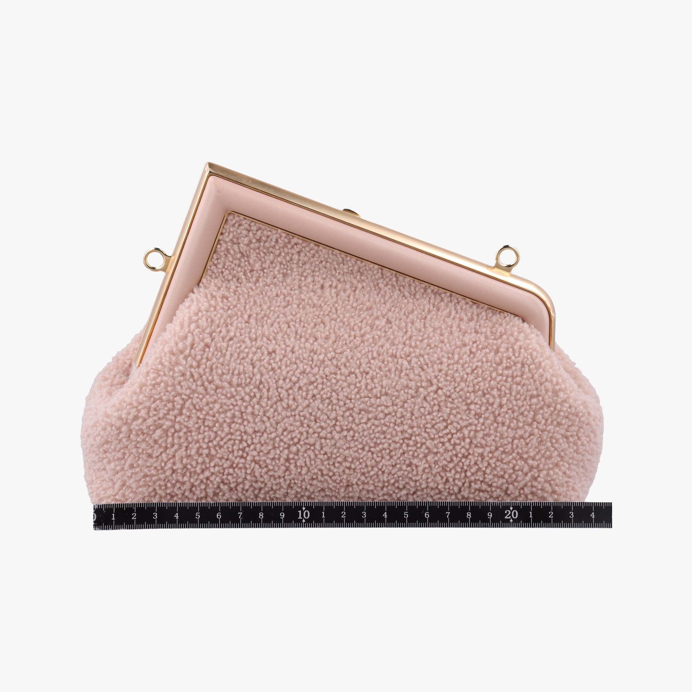 Pre-owned Fendi First Pink shearing×leather 8BP129 shoulderbag | stylenewstar