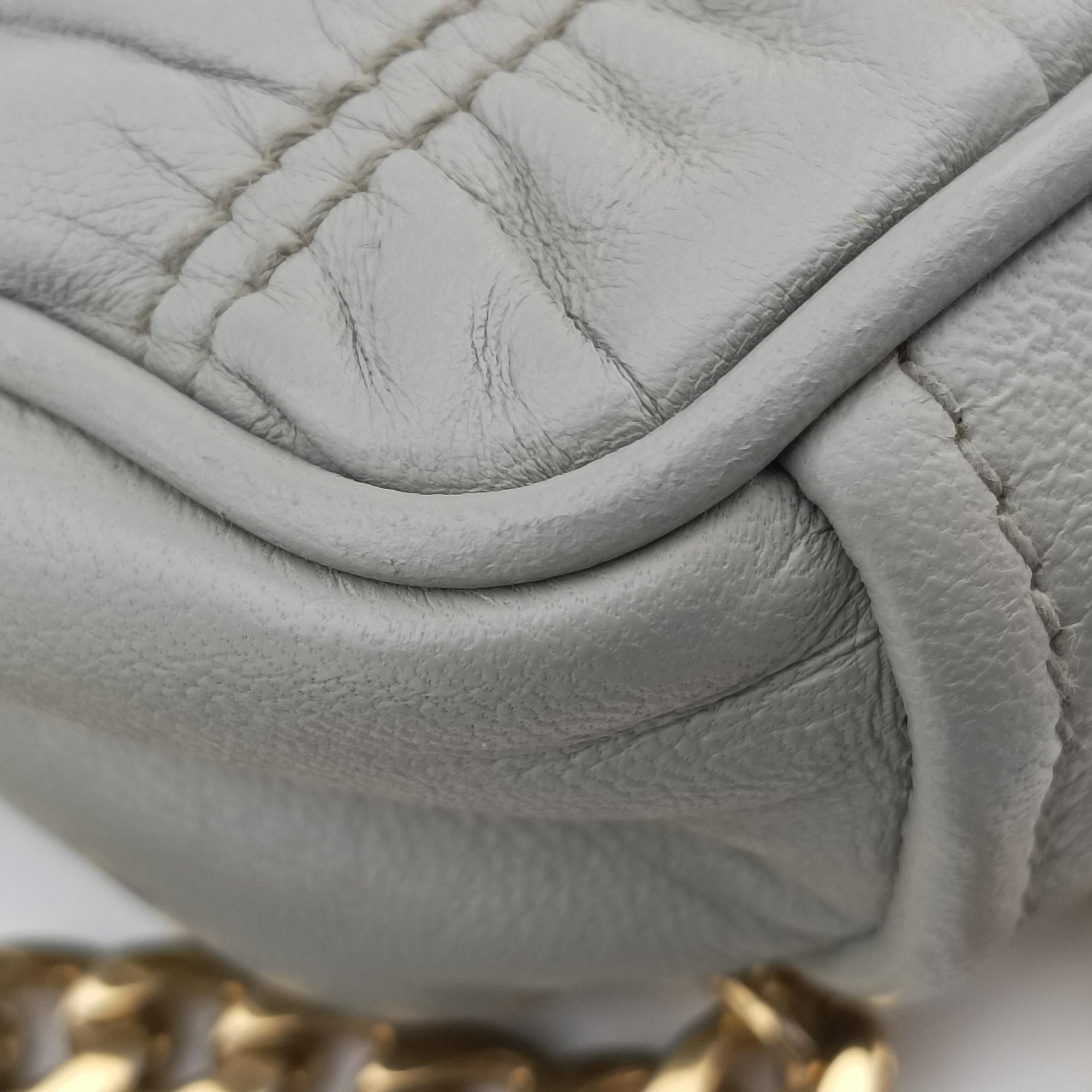 Secondhand Prada Gaufre Grey Nappa Leather 1BH112 shoulderbag | stylenewstar