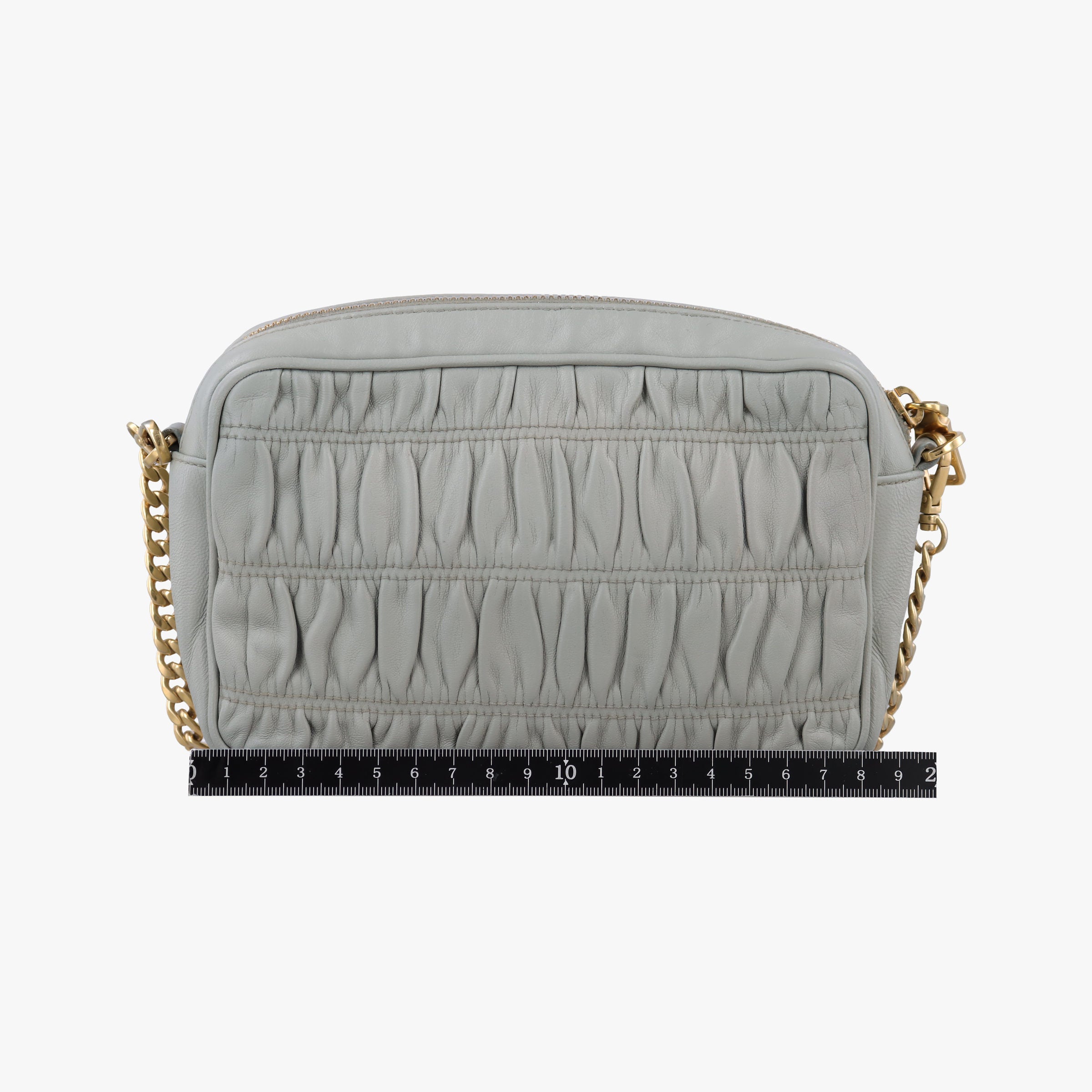 Secondhand Prada Gaufre Grey Nappa Leather 1BH112 shoulderbag | stylenewstar