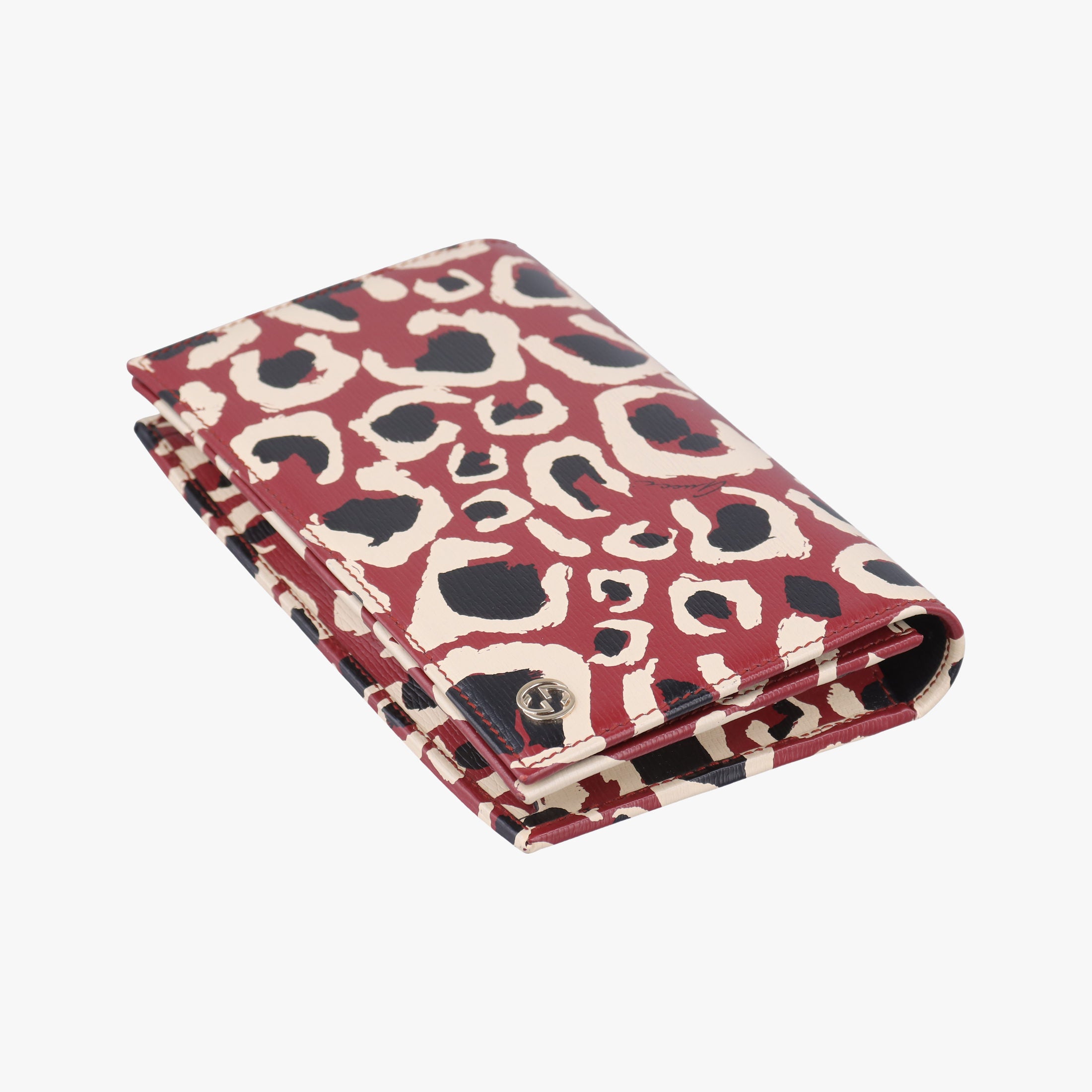 Secondhand Gucci GG Betty Leopard Print Red×Multicolour Leather 354697 shoulderbag | stylenewstar