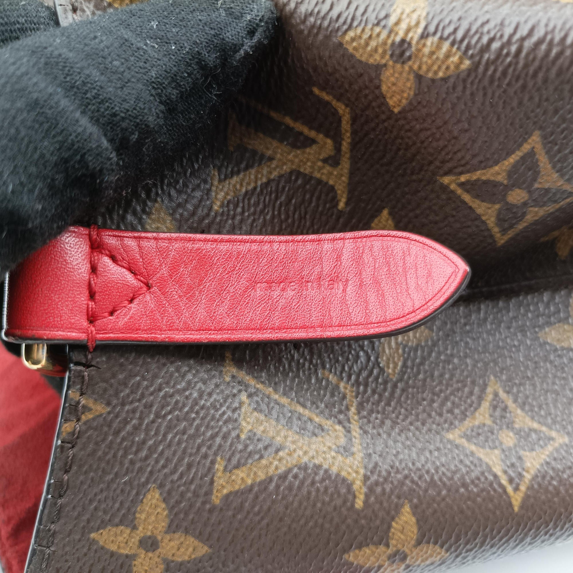 Pre-owned Louis Vuitton NeoNoe BrownxCoquelicot Monogram CanvasxLeather M44021 shoulderbag | stylenewstar