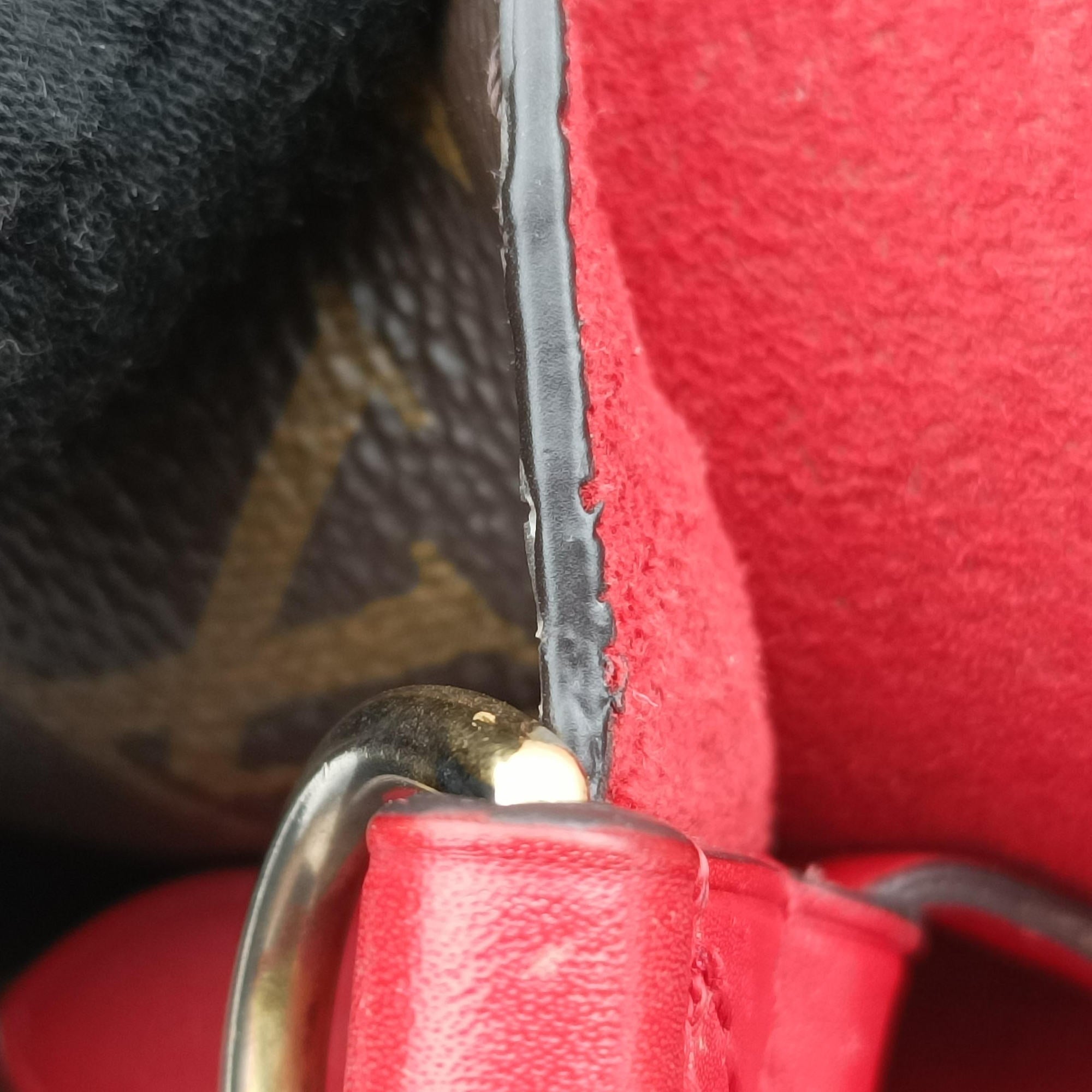 Pre-owned Louis Vuitton NeoNoe BrownxCoquelicot Monogram CanvasxLeather M44021 shoulderbag | stylenewstar