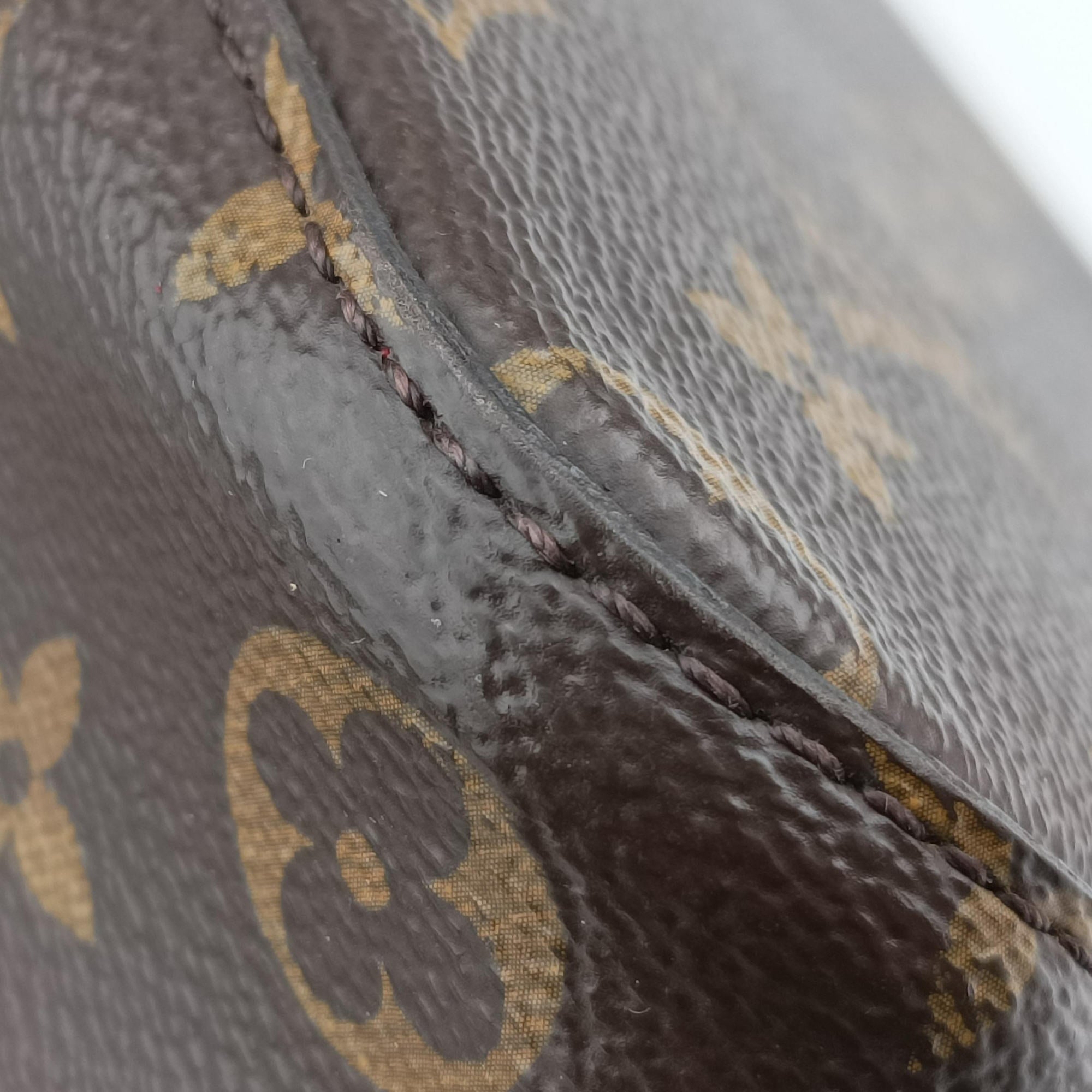 Pre-owned Louis Vuitton NeoNoe BrownxCoquelicot Monogram CanvasxLeather M44021 shoulderbag | stylenewstar