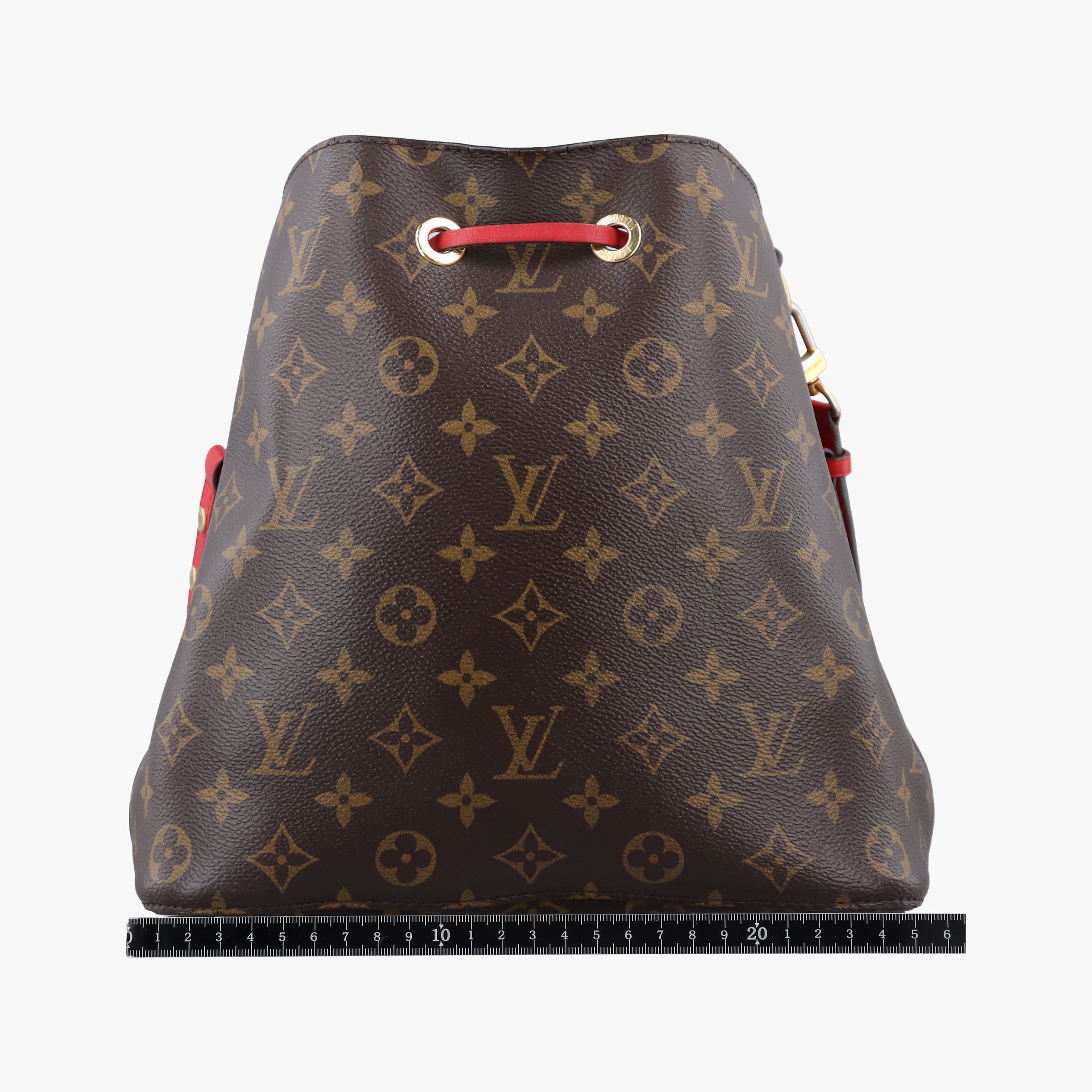 Pre-owned Louis Vuitton NeoNoe BrownxCoquelicot Monogram CanvasxLeather M44021 shoulderbag | stylenewstar
