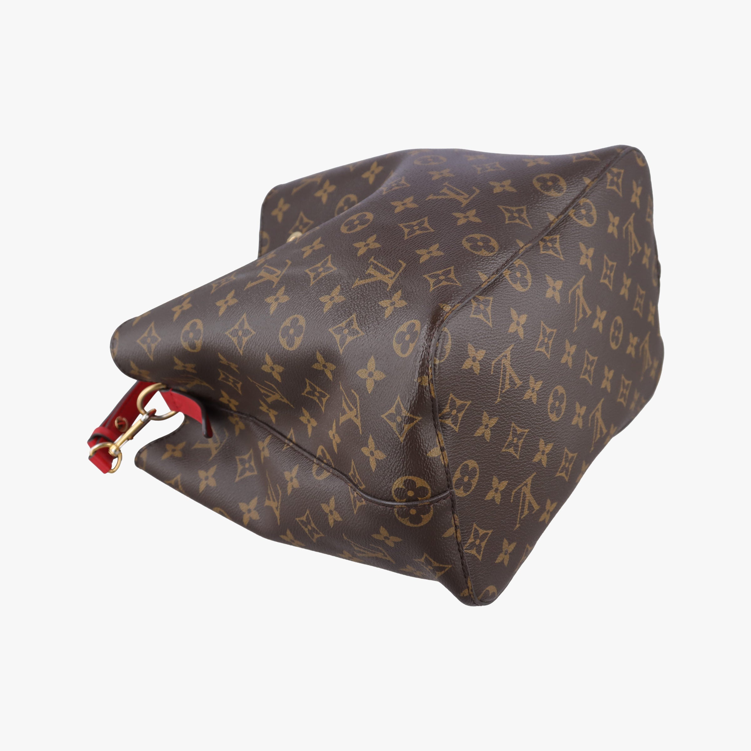 Pre-owned Louis Vuitton NeoNoe BrownxCoquelicot Monogram CanvasxLeather M44021 shoulderbag | stylenewstar
