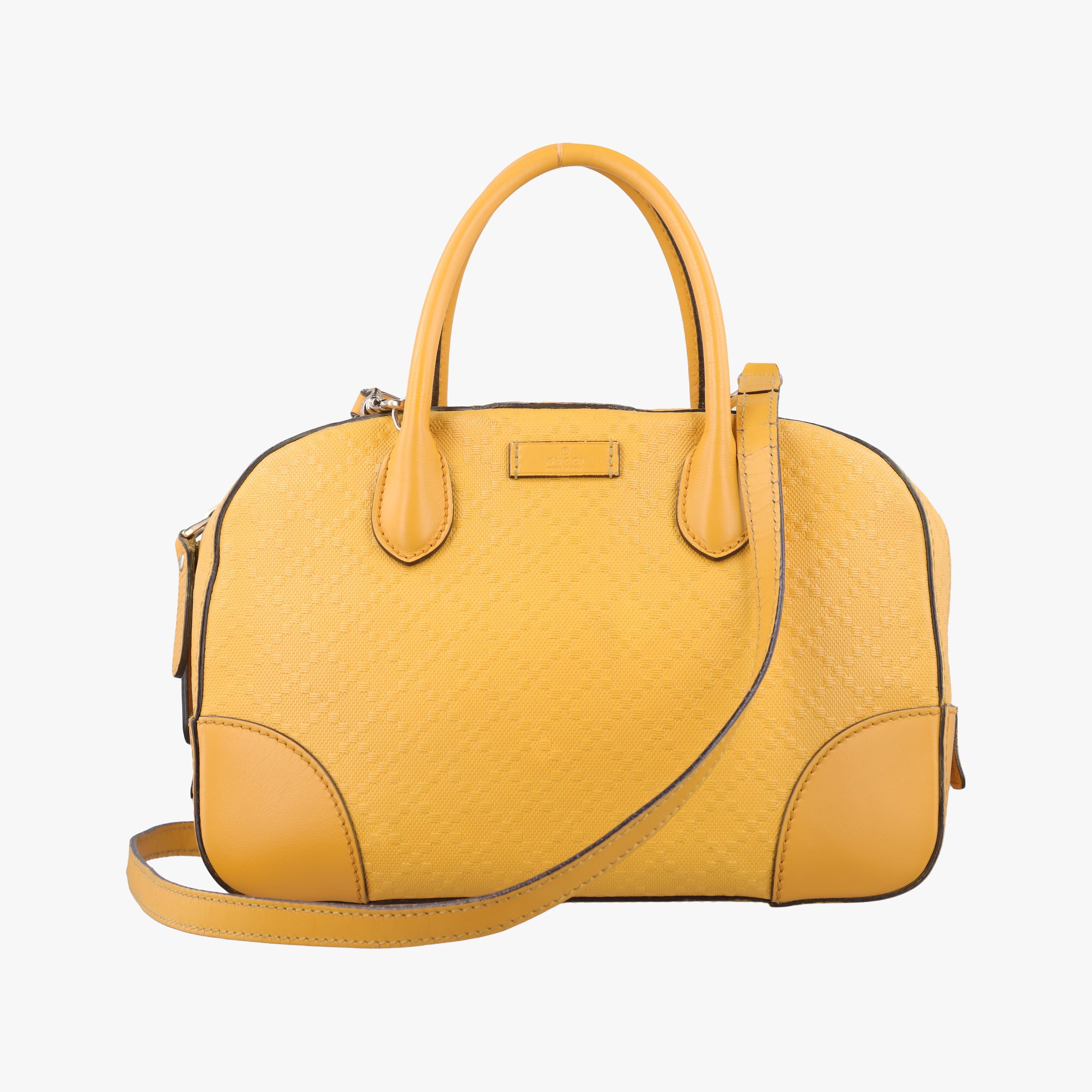 Pre-owned Gucci Bright Diamante Yellow Leather 354224 shoulderbag | stylenewstar