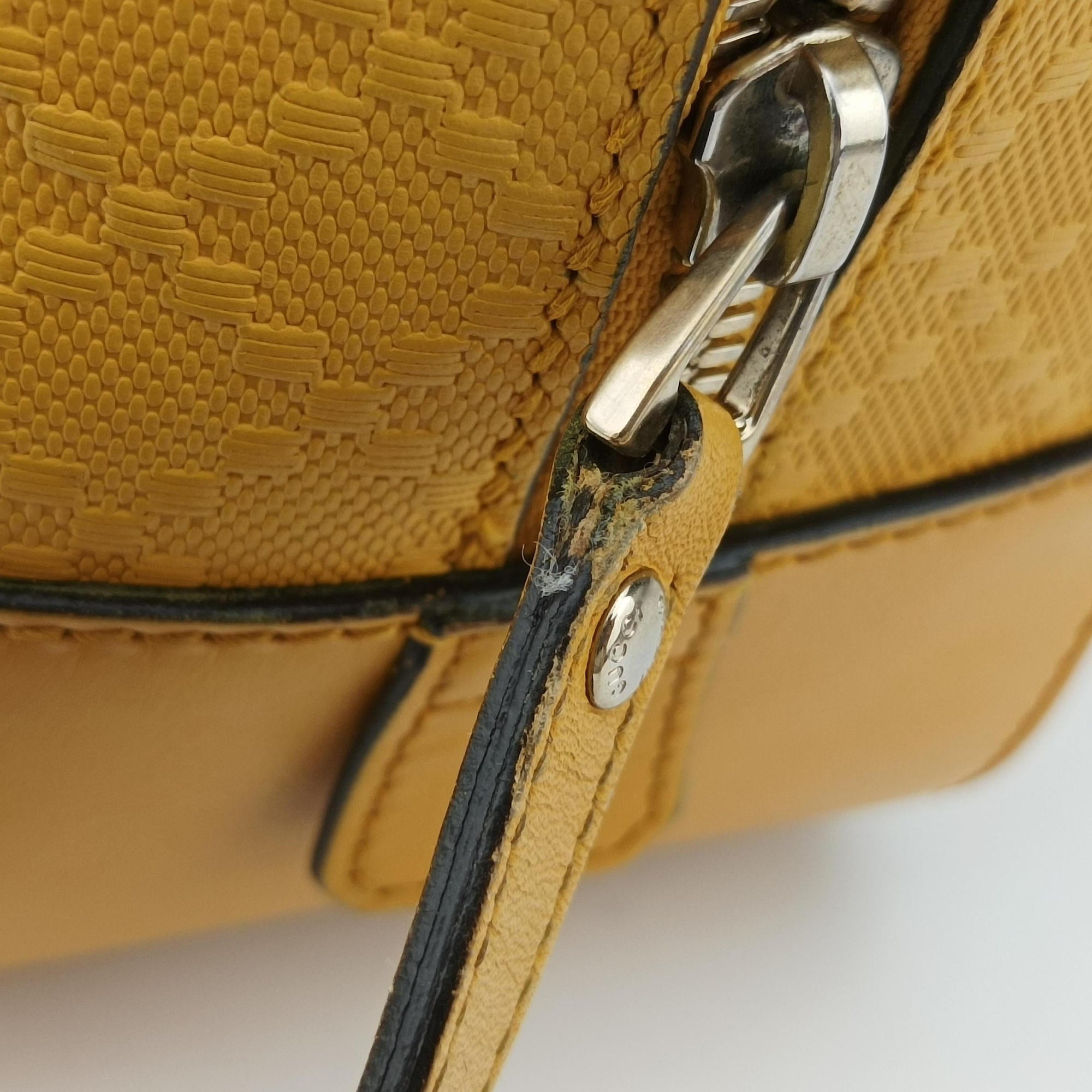 Pre-owned Gucci Bright Diamante Yellow Leather 354224 shoulderbag | stylenewstar