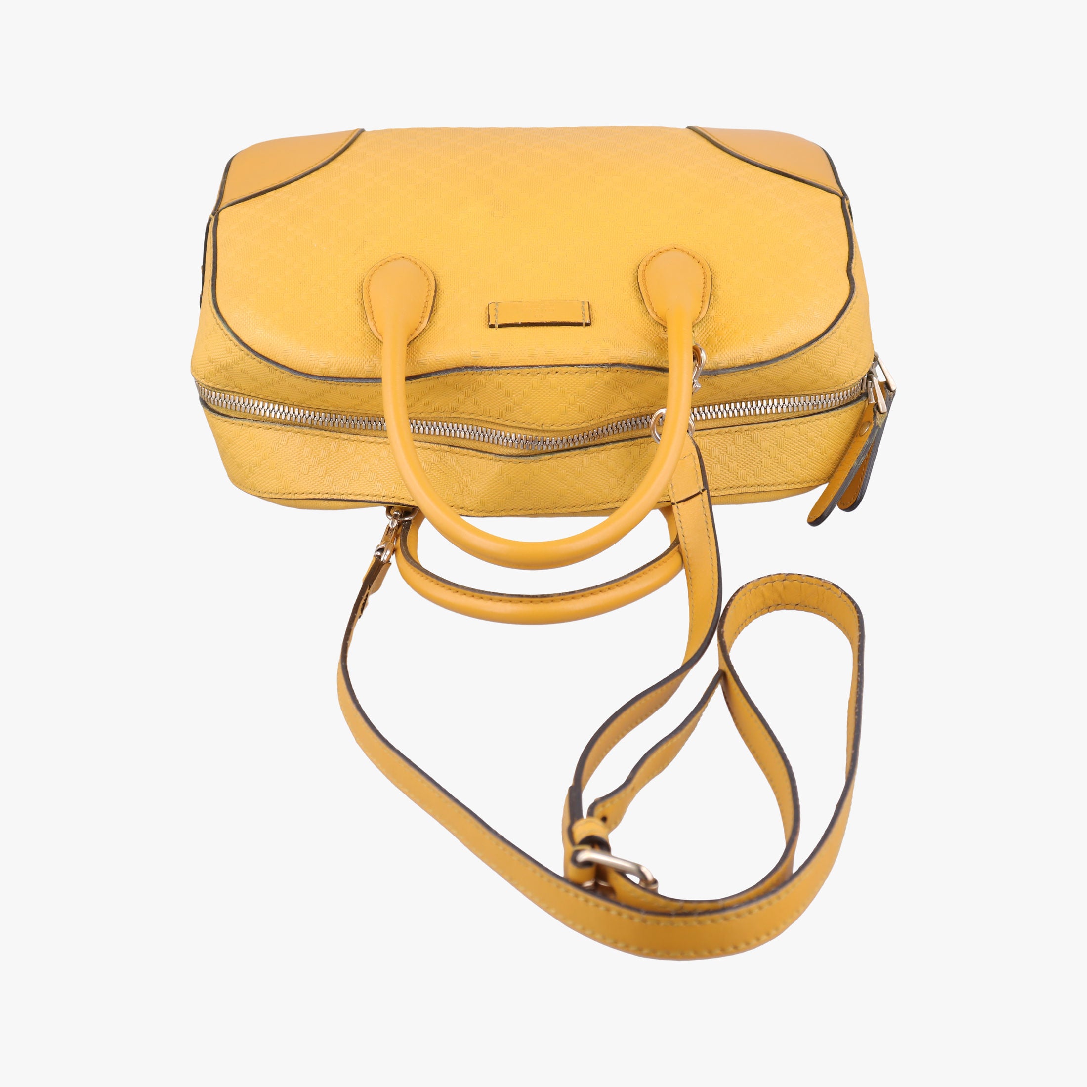 Pre-owned Gucci Bright Diamante Yellow Leather 354224 shoulderbag | stylenewstar