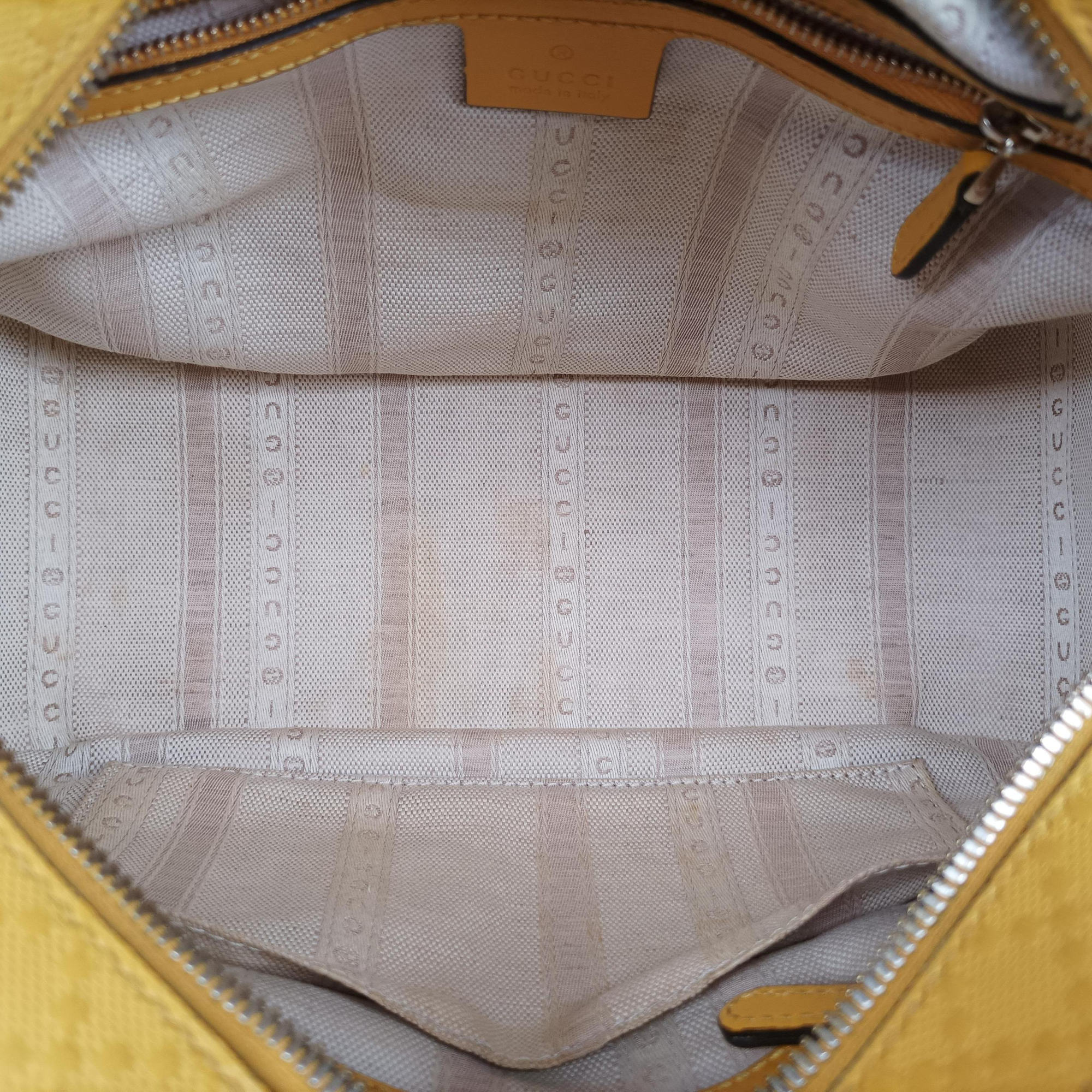 Pre-owned Gucci Bright Diamante Yellow Leather 354224 shoulderbag | stylenewstar