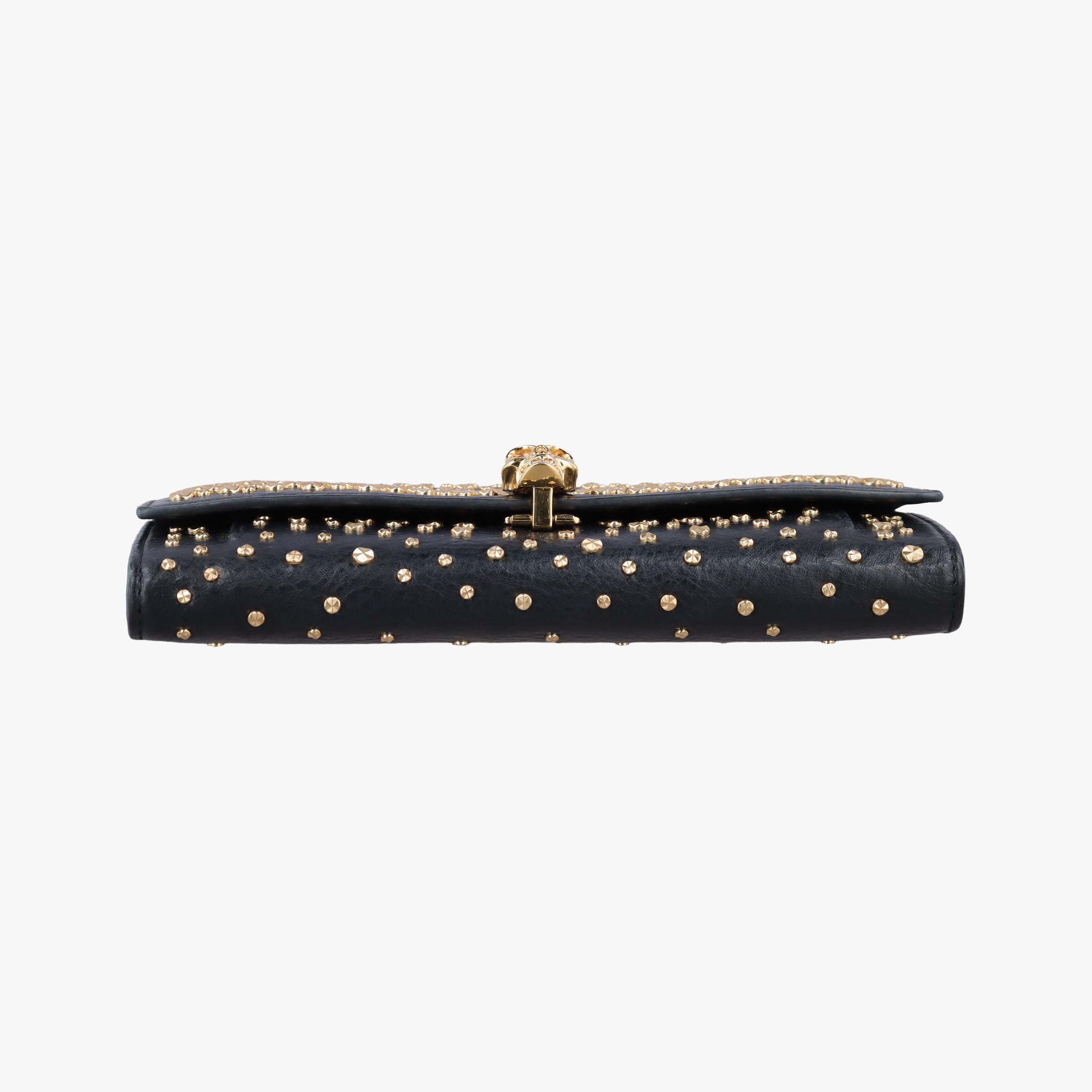 Vintage Alexander McQueen studded skull Black Leather  shoulderbag | stylenewstar