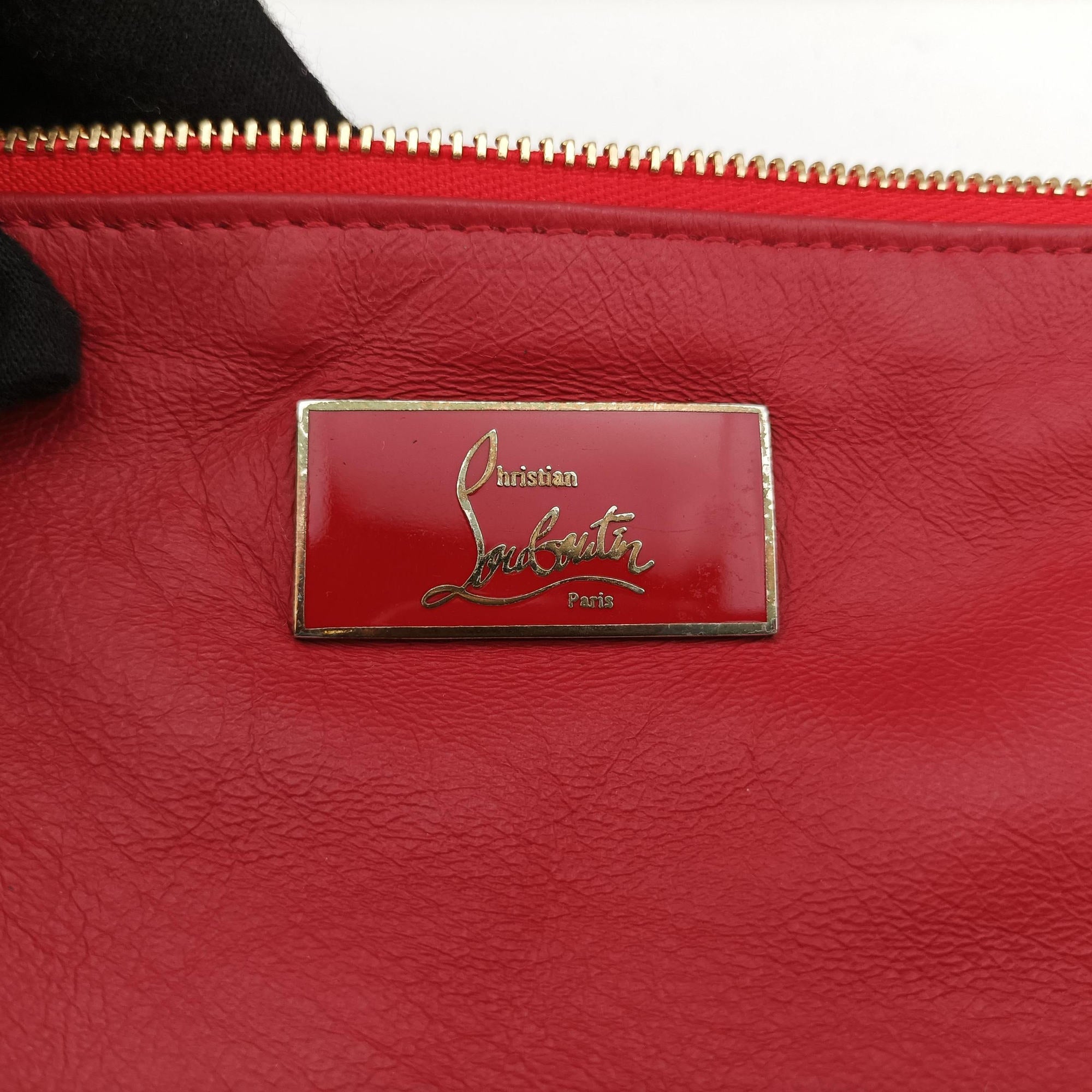 Pre-owned Christian Louboutin Sybil  Brown ×Black Goatskin  handbag | stylenewstar